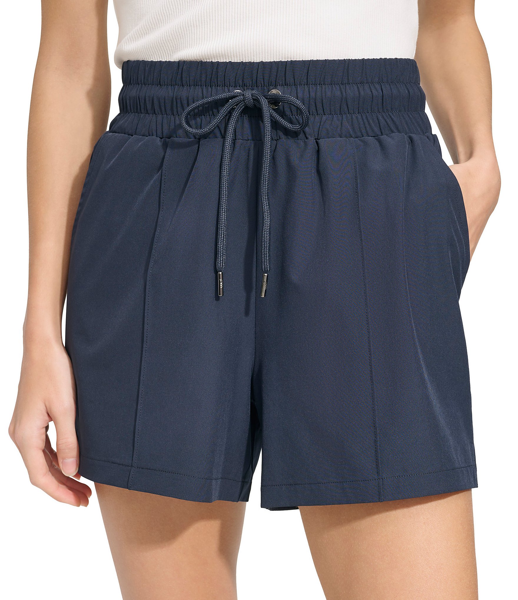 Andrew Marc Sport Stretch High Waisted Ankle Ruched Hem Pull-On