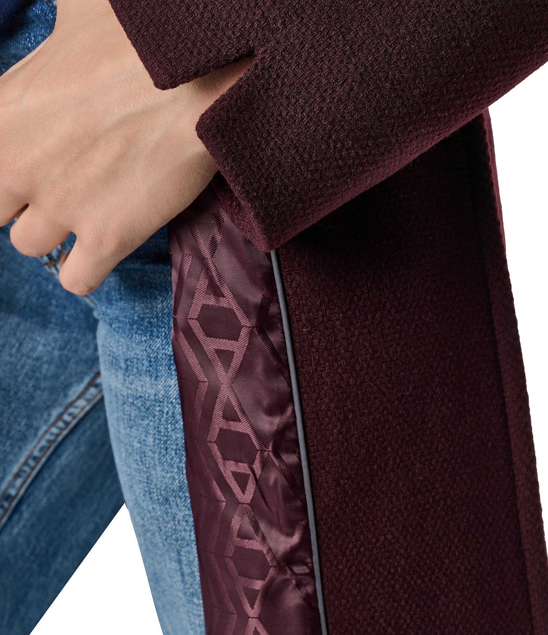 Andrew Marc Emmeline Wool Blend Tailored Fit Button Front Coat