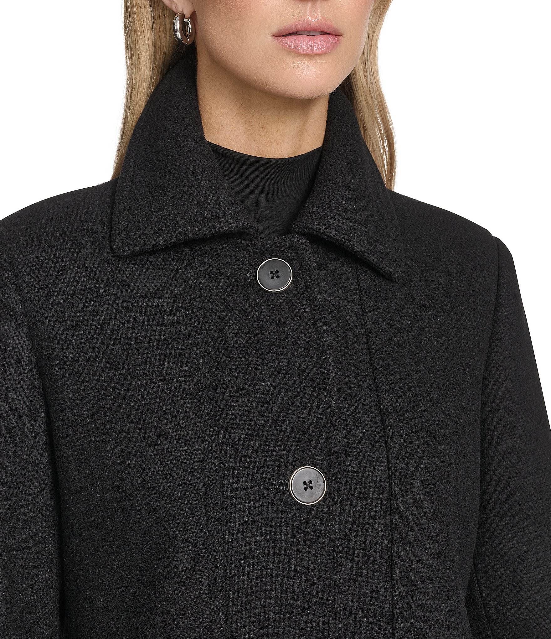 Andrew Marc Sport Emmeline Wool Blend Tailored Fit Button Front Coat