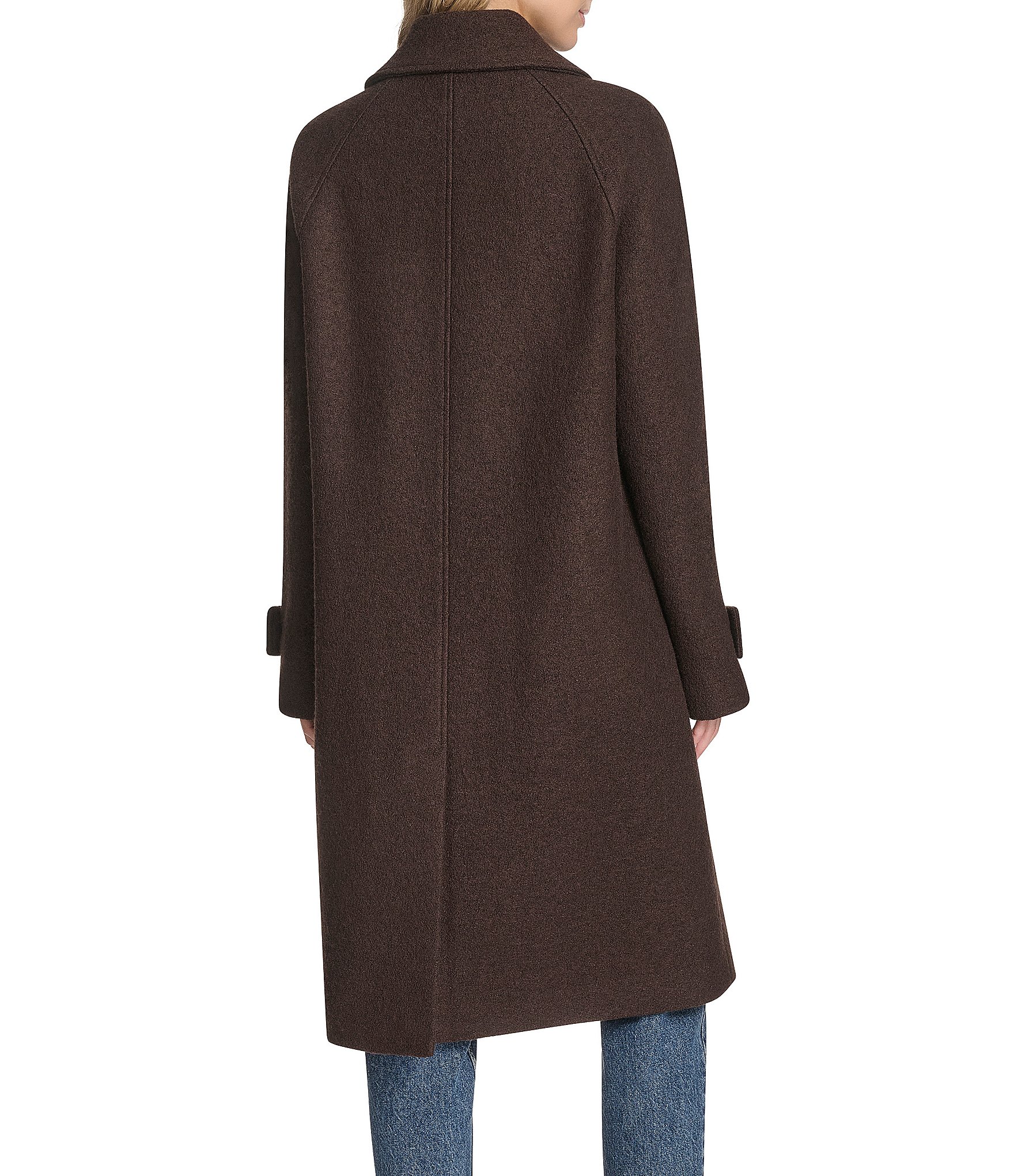 Andrew Marc Sport Jupiter Wool Blend Point Collar Balmacaan Coat