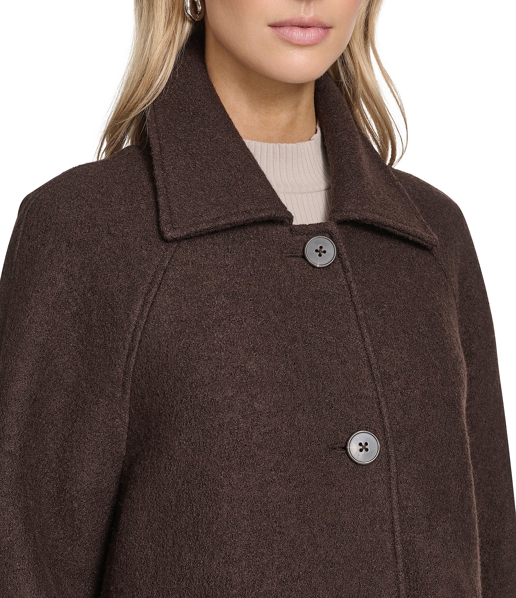 Andrew Marc Sport Jupiter Wool Blend Point Collar Balmacaan Coat