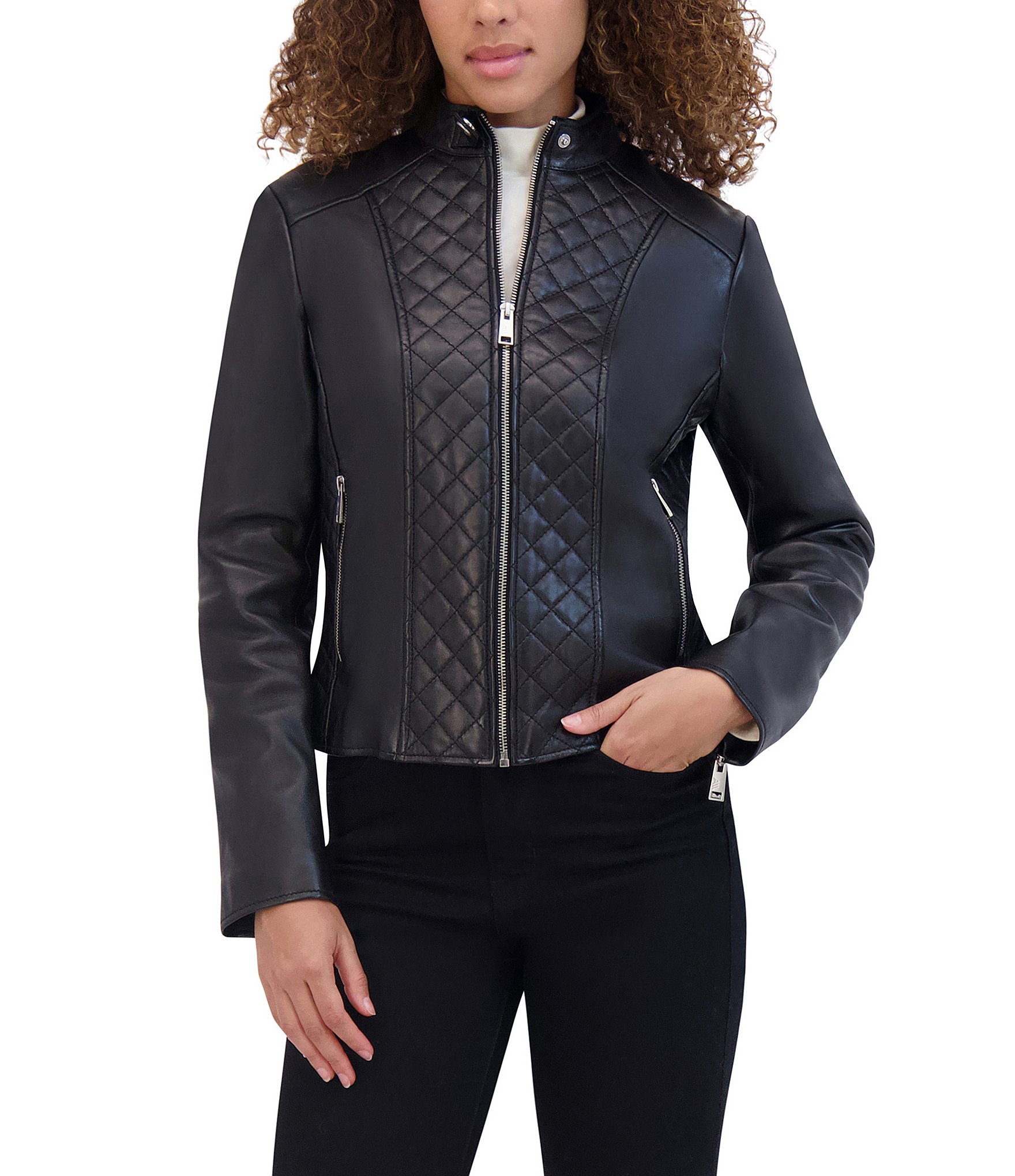 Dillards womens leather jackets best sale