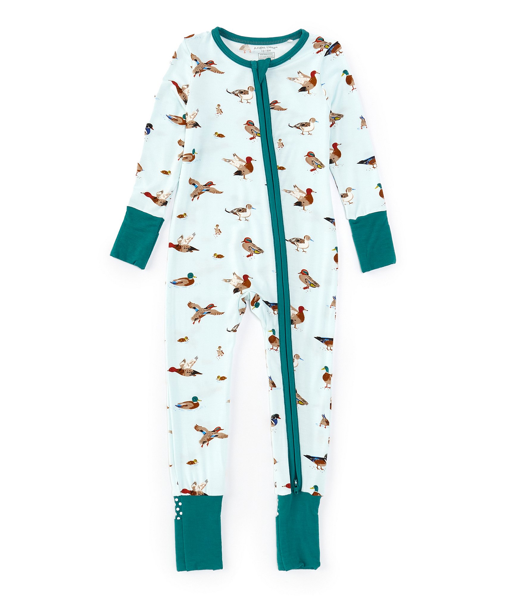 Angel Dear Baby Boys 6-24 Months Long Sleeve Duck Printed Zipper Footie Coverall