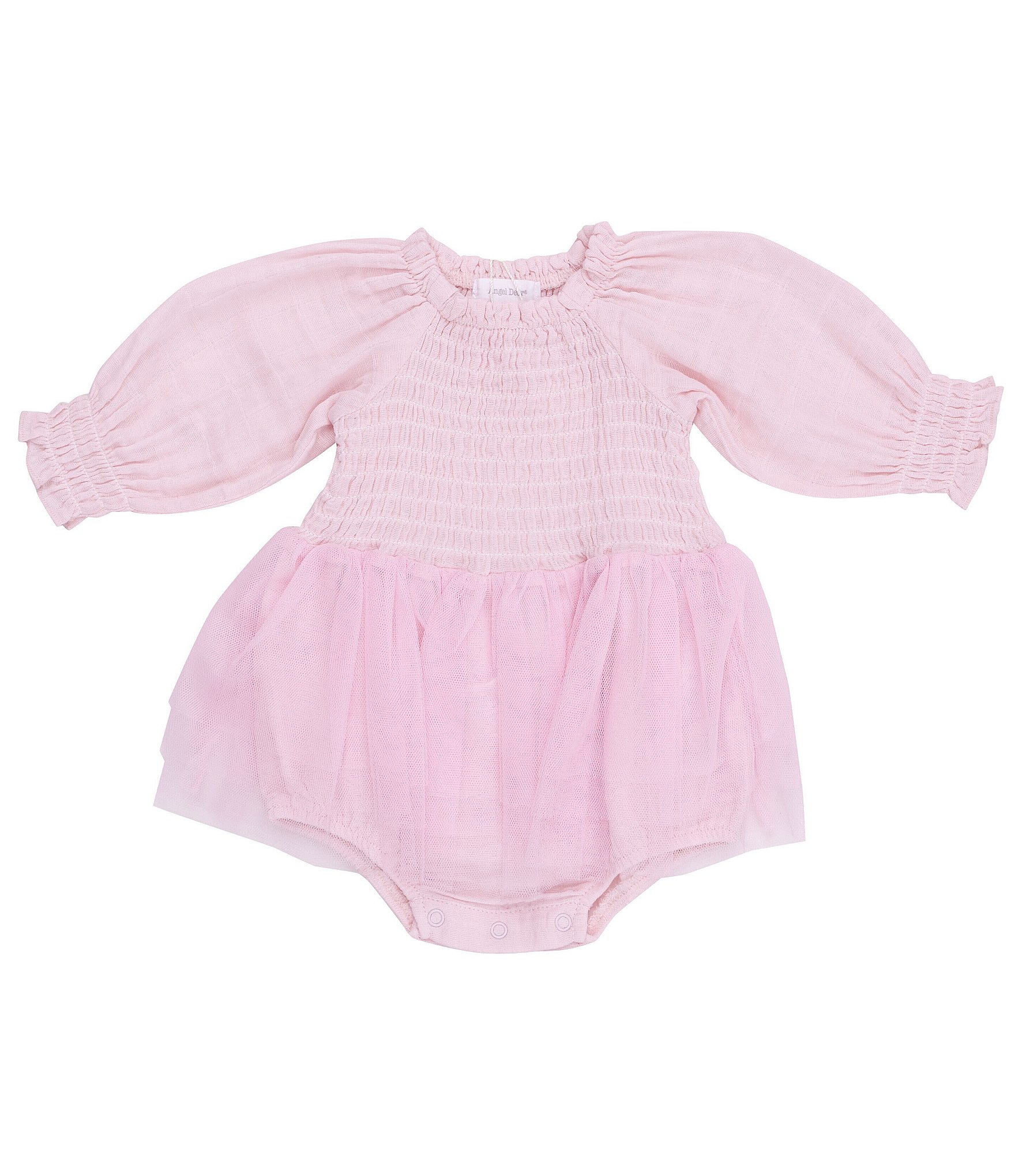 Angel Dear Baby Girls 6-24 Months Long Sleeve Tutu Smocked Bubble