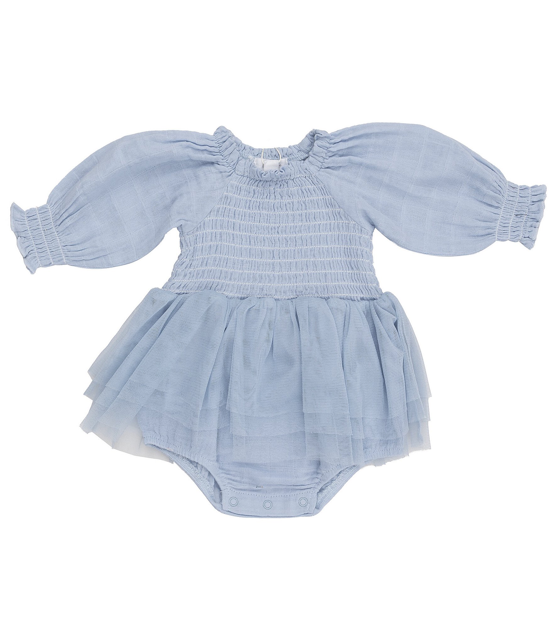 Angel Dear Baby Girls 6-24 Months Long Sleeve Tutu Smocked Bubble