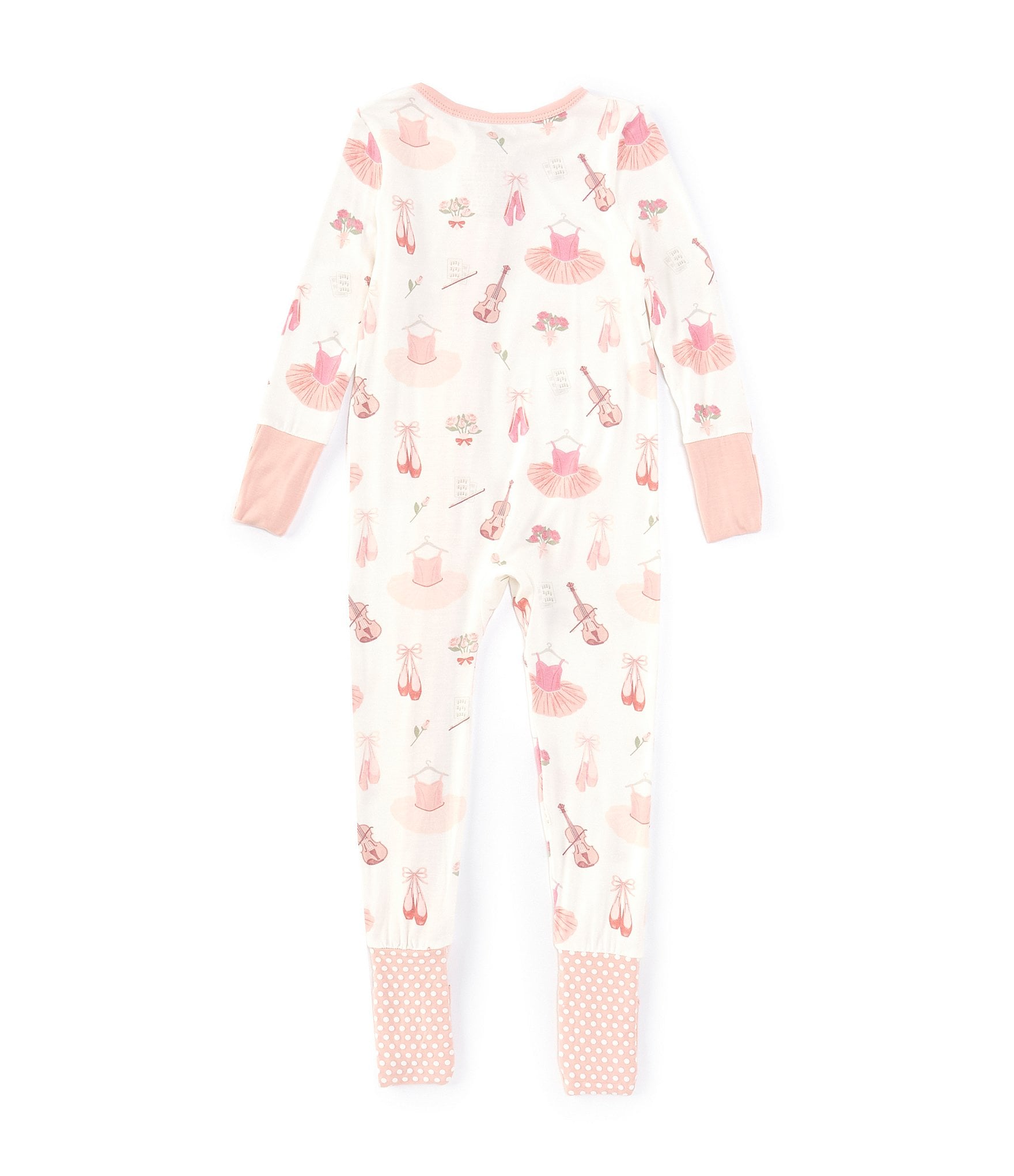 Angel Dear Baby Girls 6-24 Months Ruffle 2-Way Zipper Ballet Footie