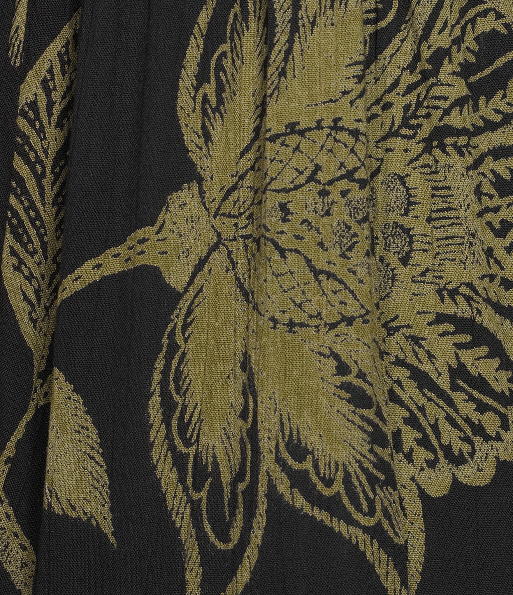 Angie Sleeveless Border Print Keyhole Knot Front Wide Leg Jumpsuit