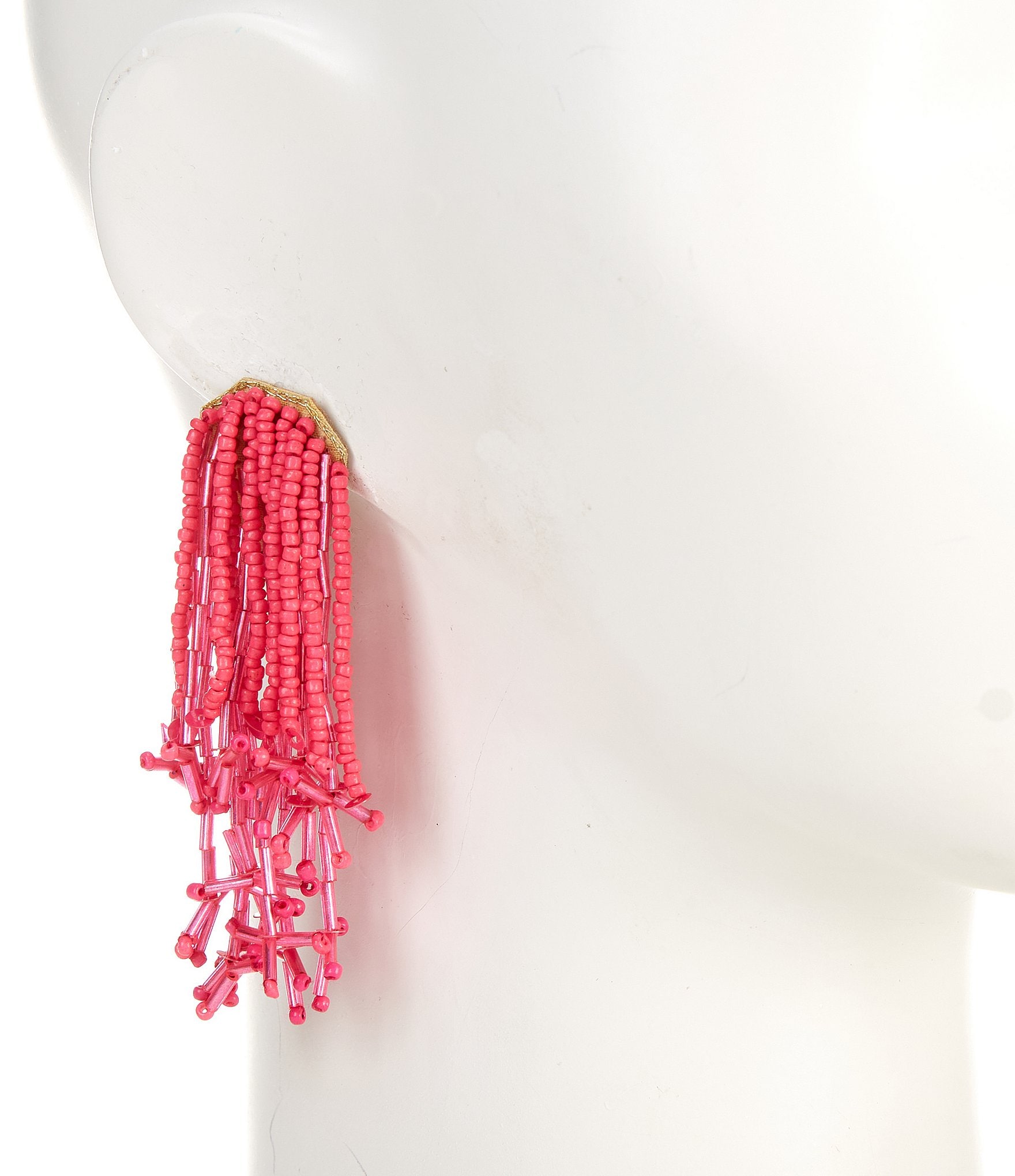 Anna & Ava Beaded Burst Statement Tassel Drop Earrings