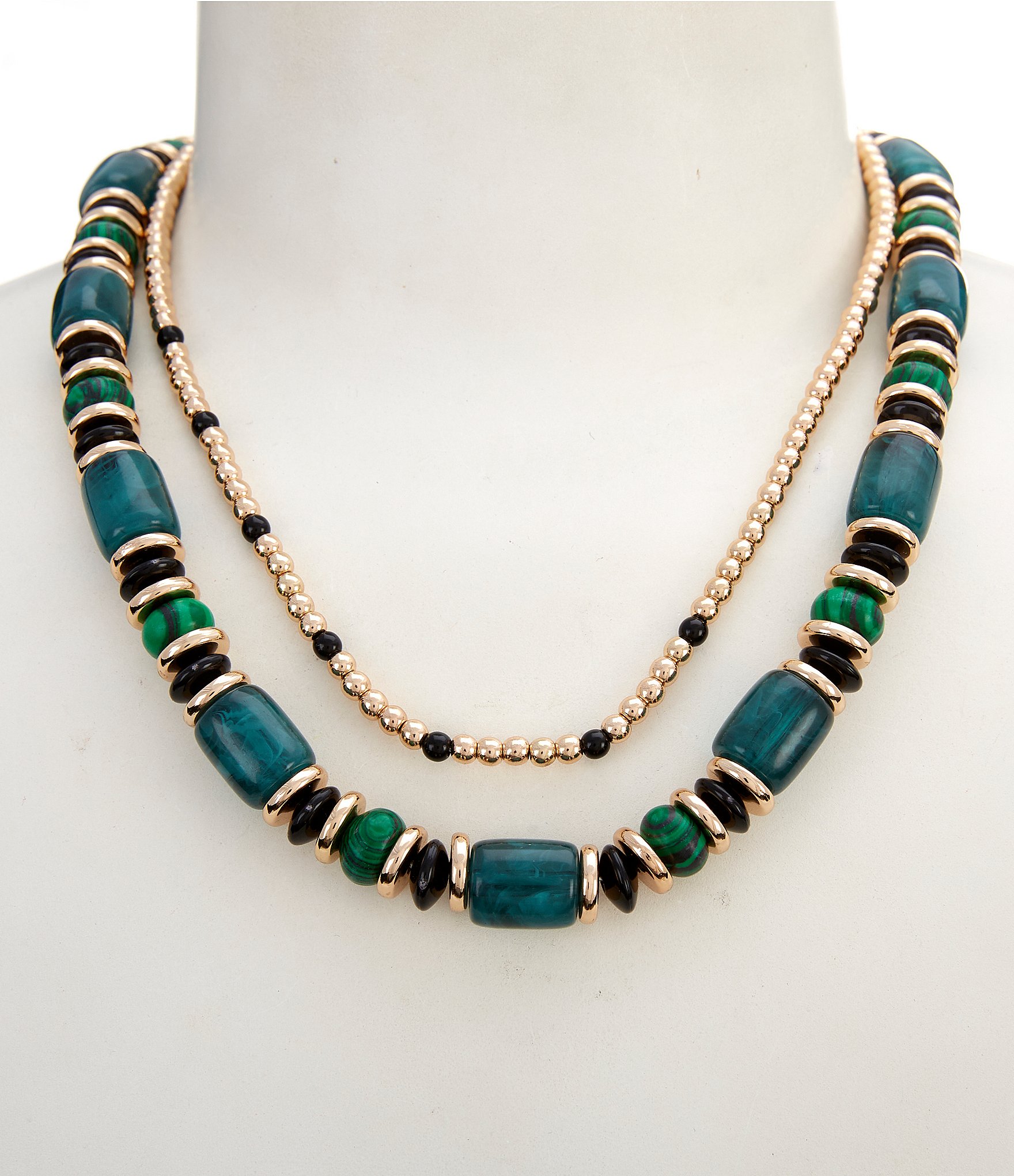 Anna & Ava Beaded Double Short Multi-Strand Necklace