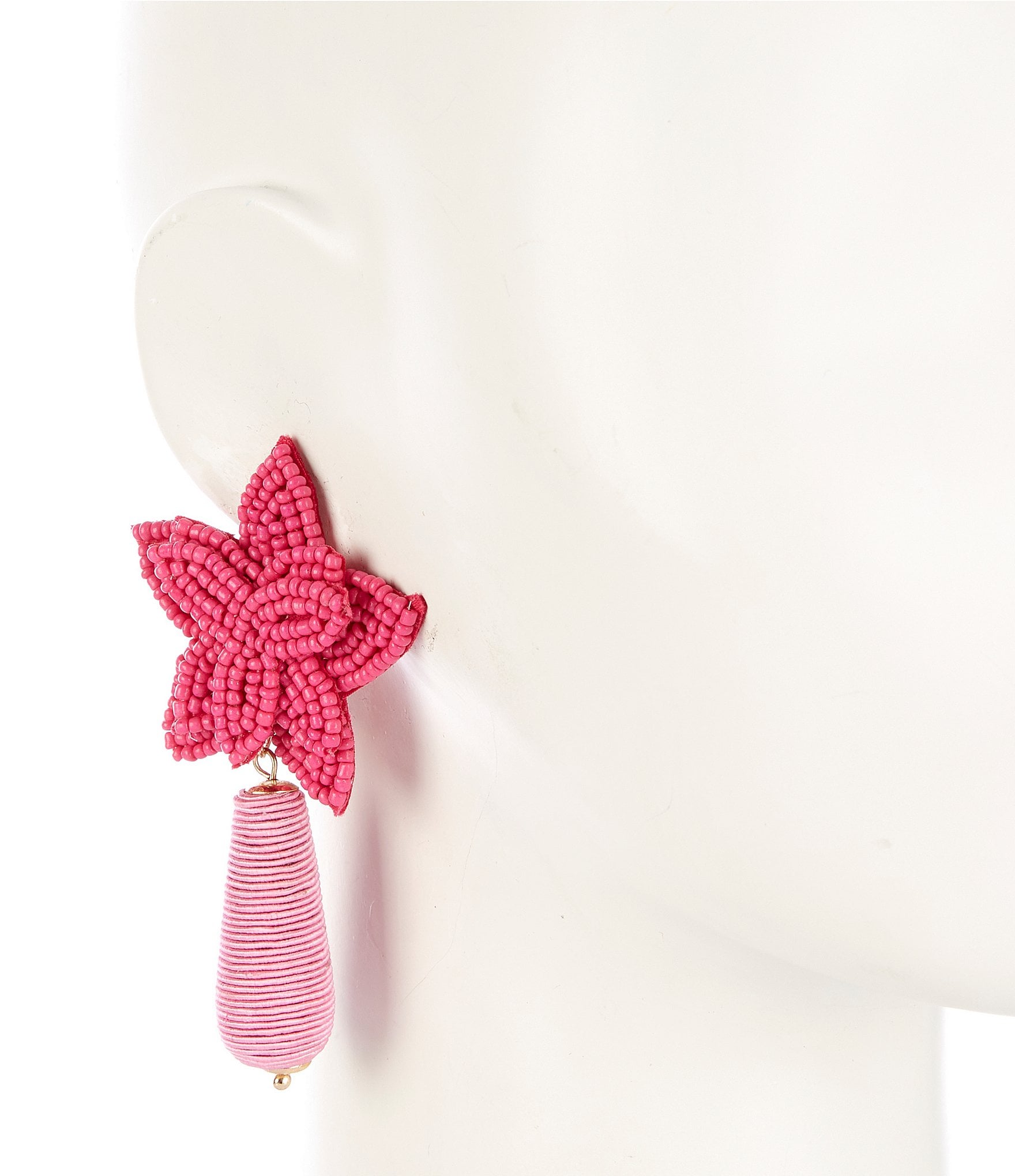 Anna & Ava Beaded Flower Statement Drop Earrings