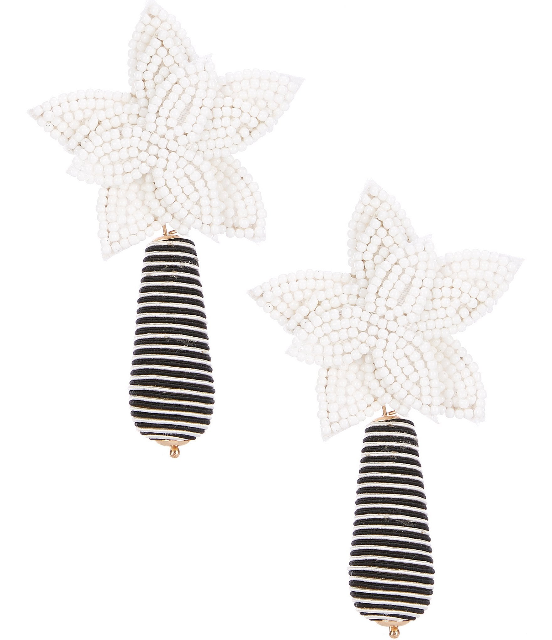 Anna & Ava Beaded Flower Statement Drop Earrings