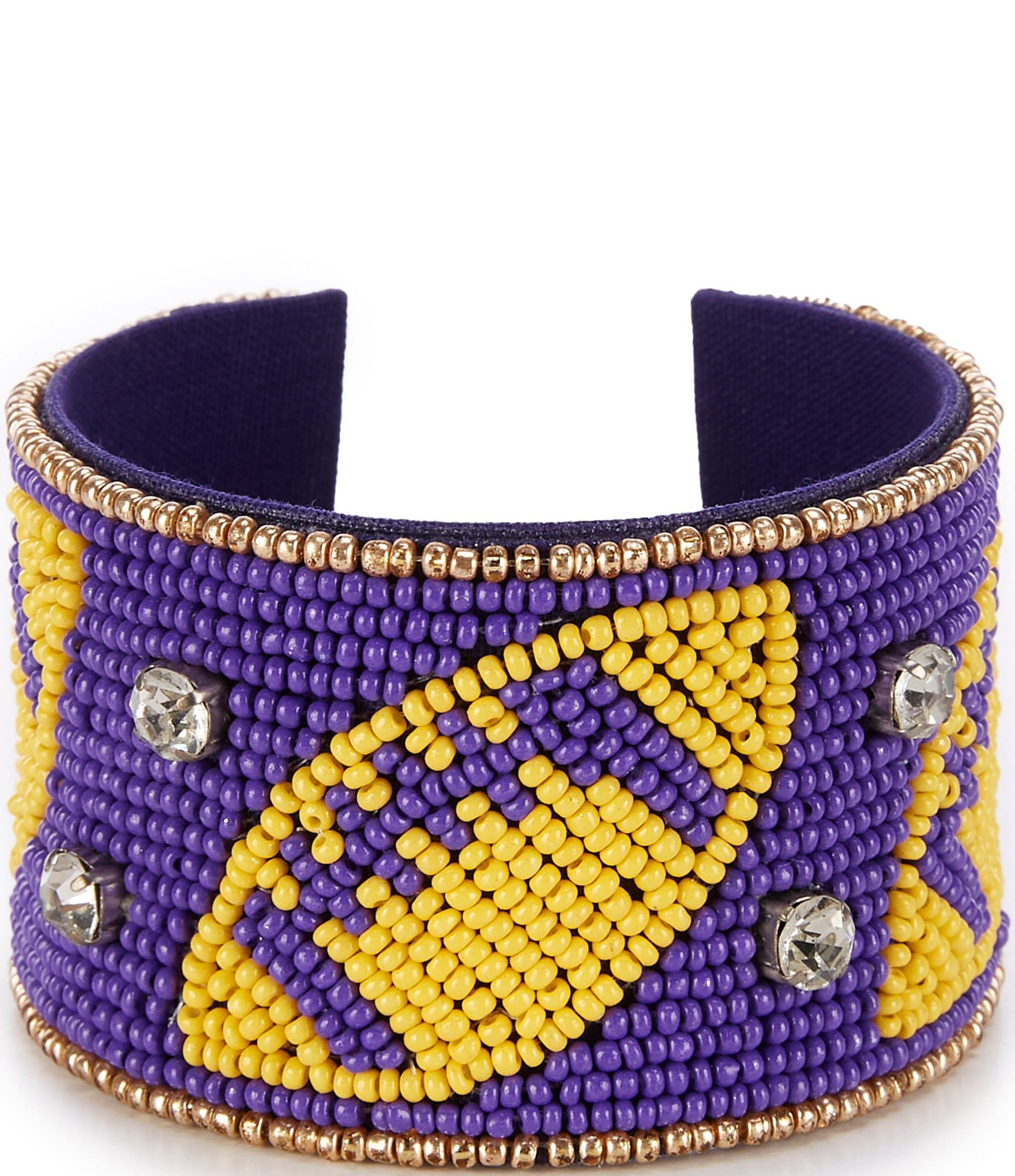 Anna & Ava Beaded Football Cuff Bracelet