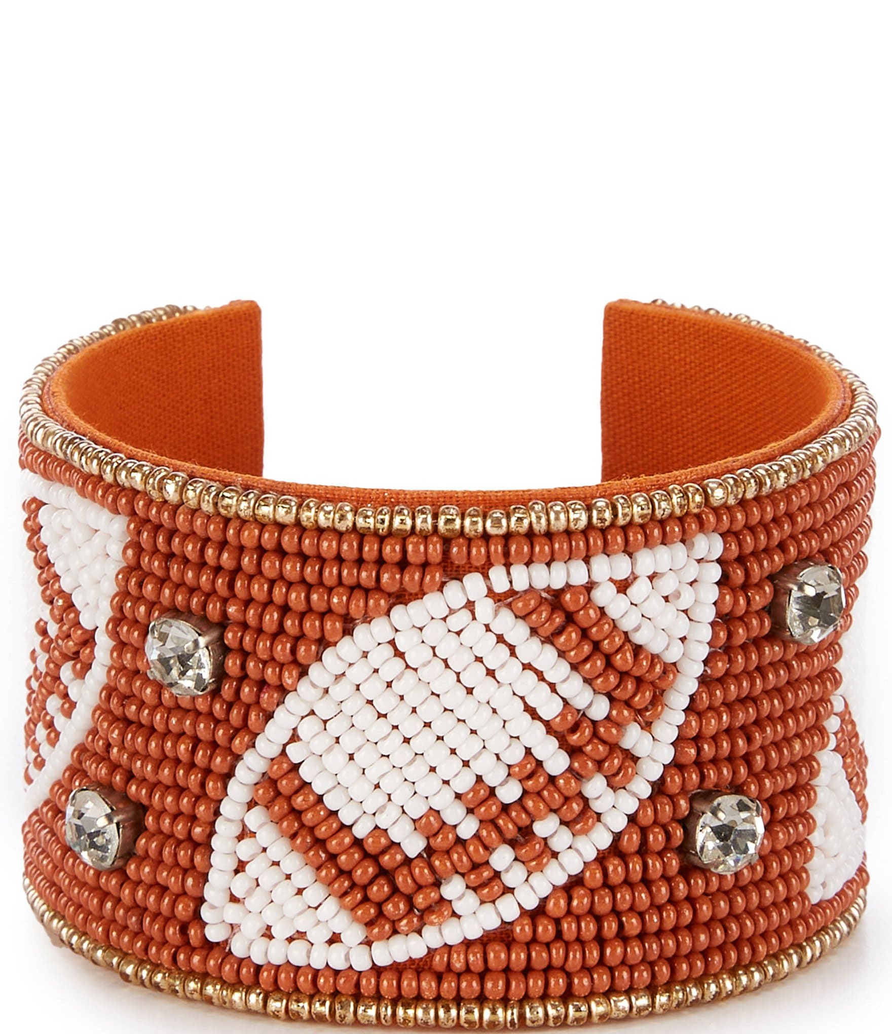 Anna & Ava Beaded Football Cuff Bracelet