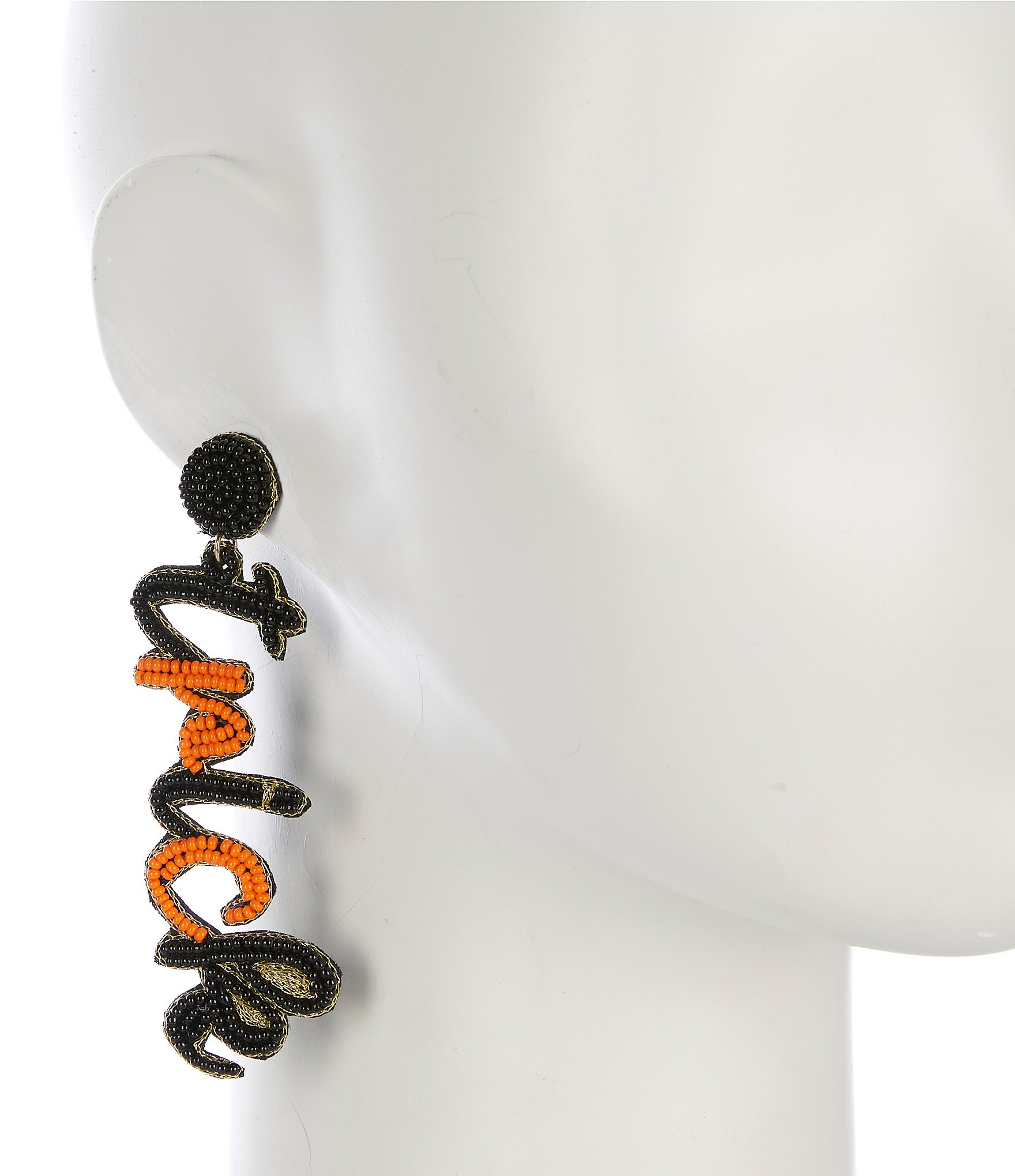 Anna & Ava Beaded Halloween Trick or Treat Drop Earrings