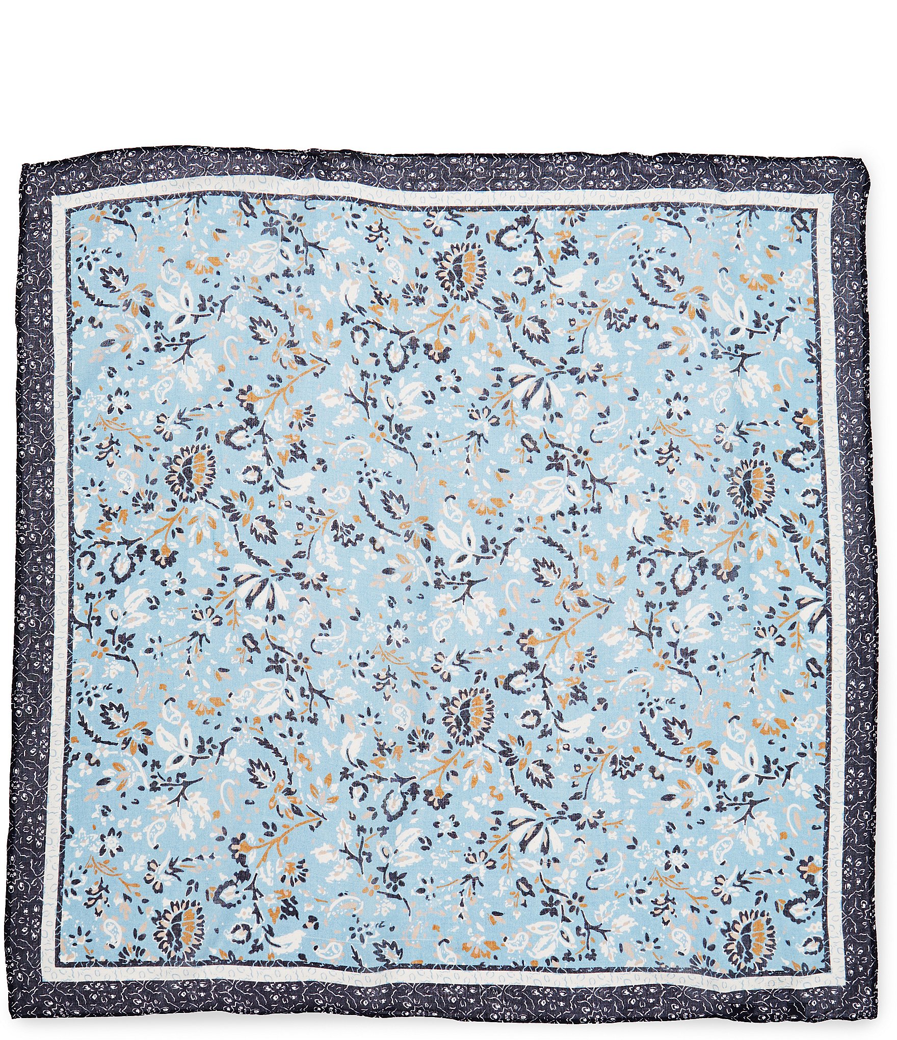 Anna & Ava Blue Floral Small Square Scarf