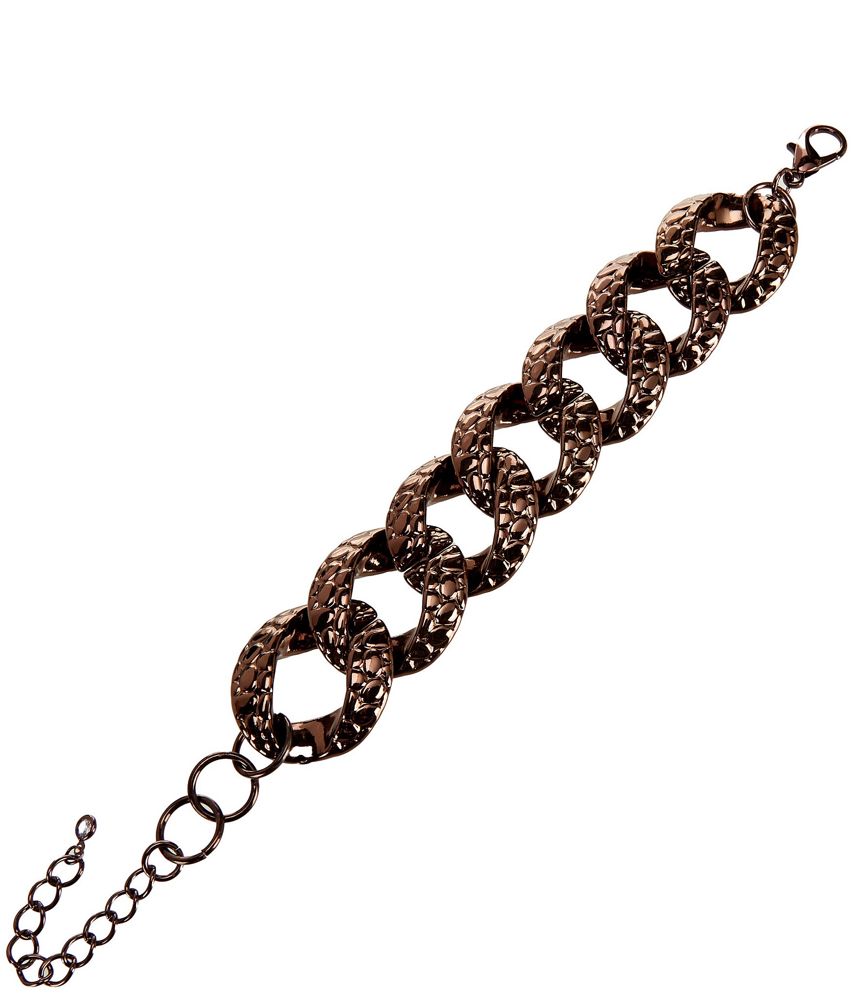 Anna & Ava Bronze Textured Link Line Bracelet