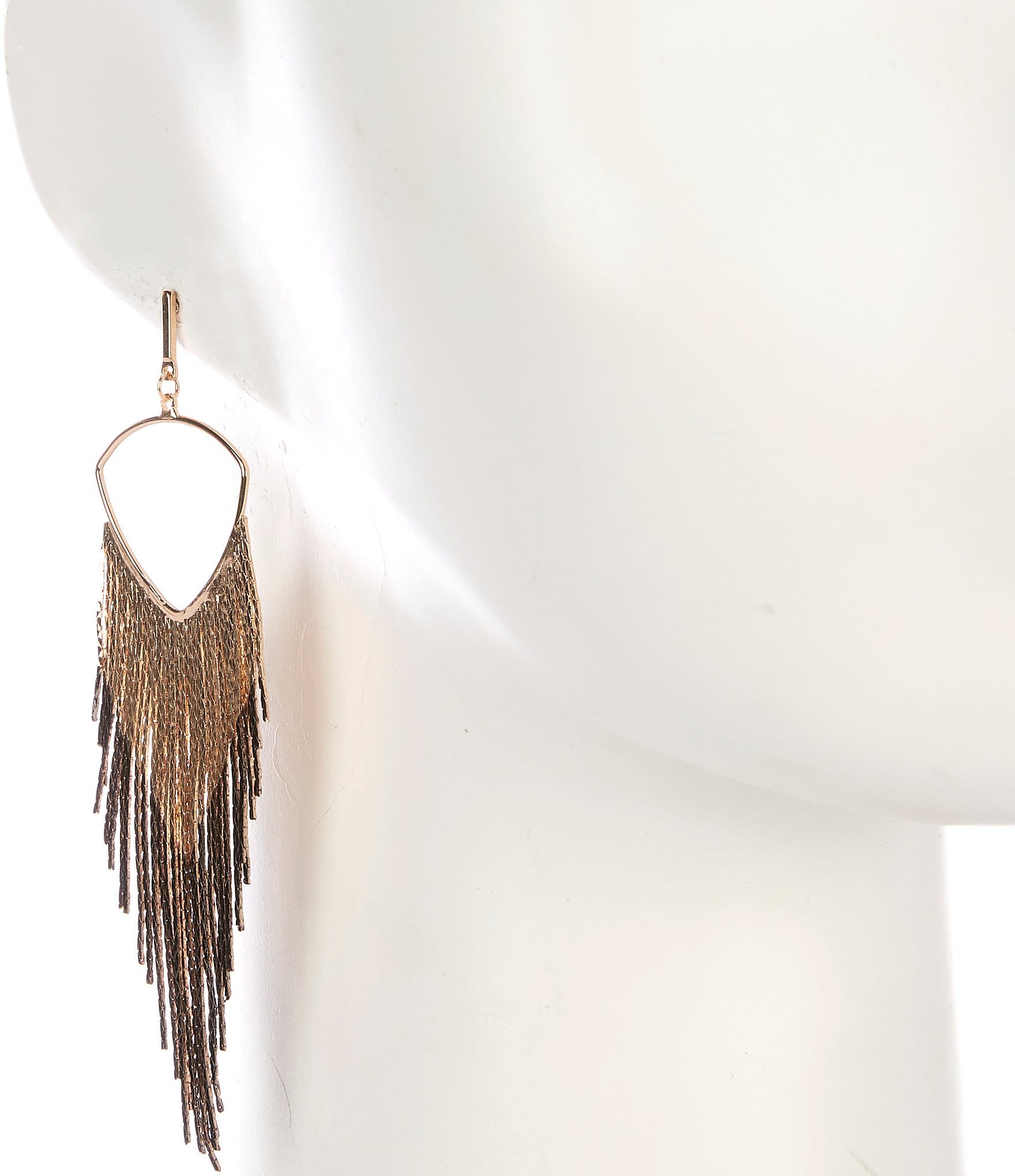 Anna & Ava Chain Fringe Hoop Earrings