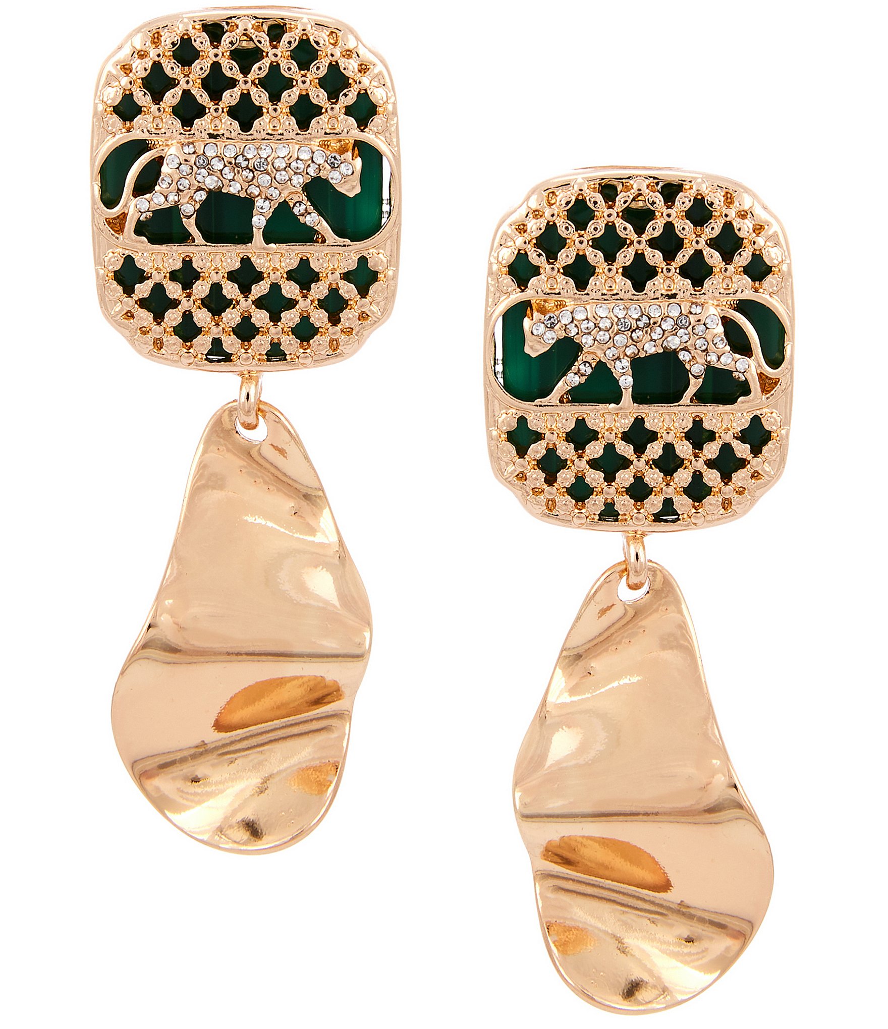 Anna & Ava Cheetah Cutout Statement Drop Earrings