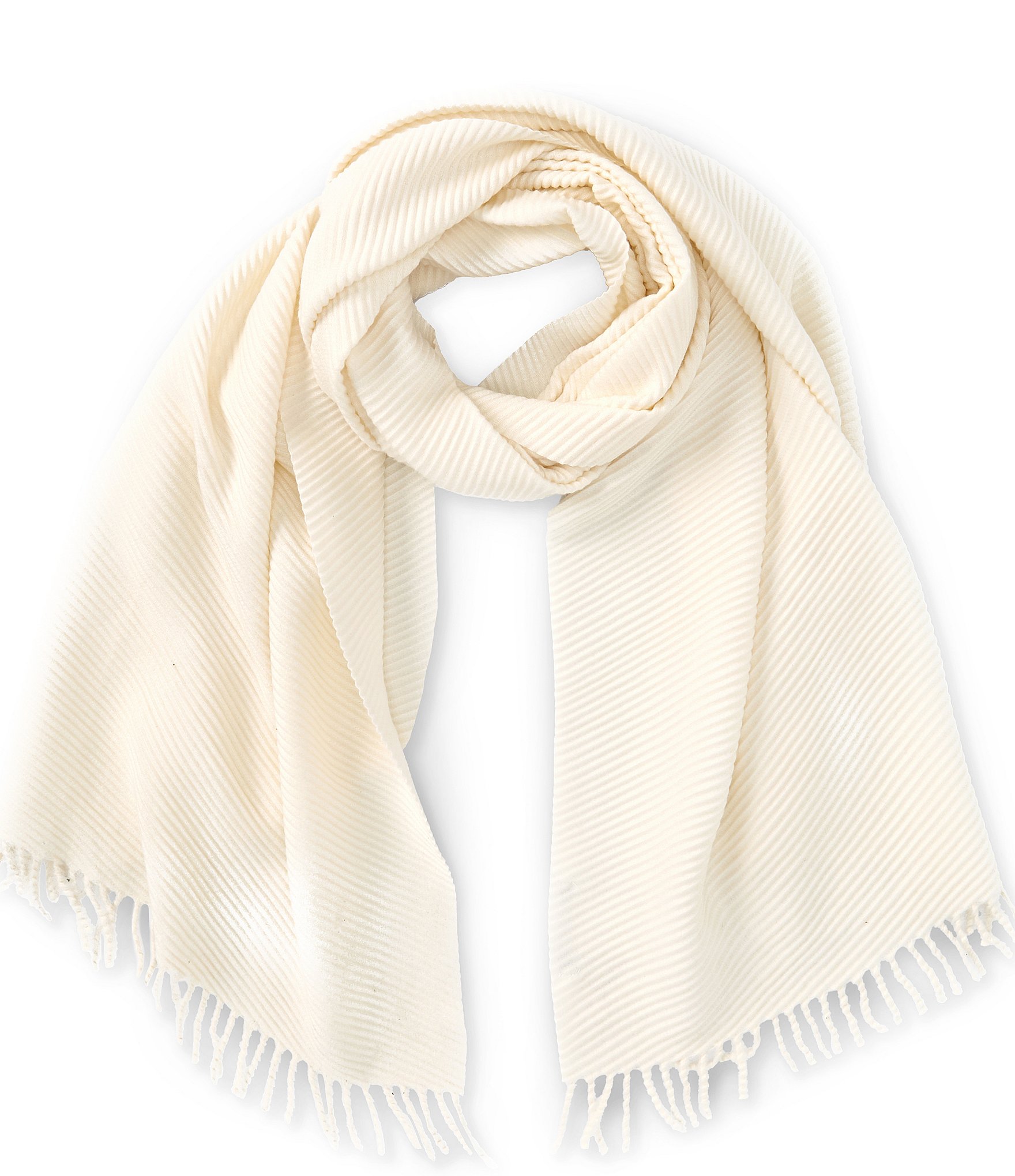 Anna & Ava Crinkle Oblong Scarf with Tassels