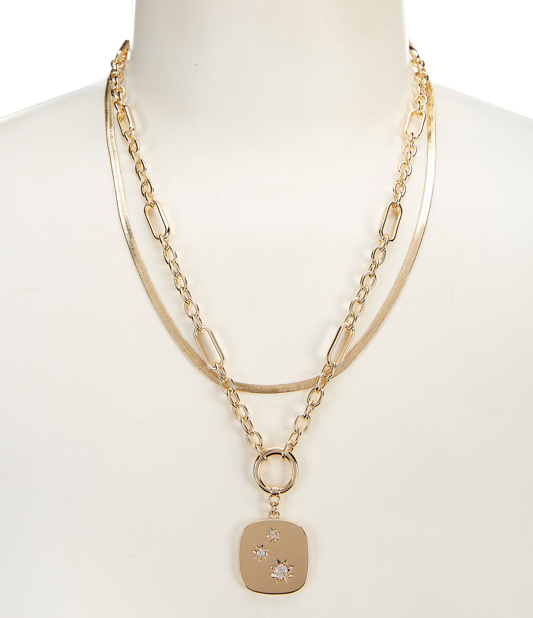 Anna & Ava Crystal Celestial Charm Short Multi-Strand Necklace | Dillard's