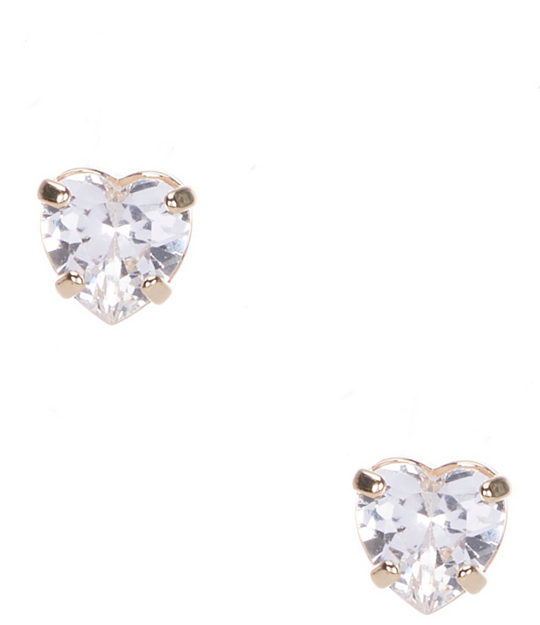 Heart Shaped Crystal Stud Earrings with Silicone Coated Push Backs - Aube  Jewelry