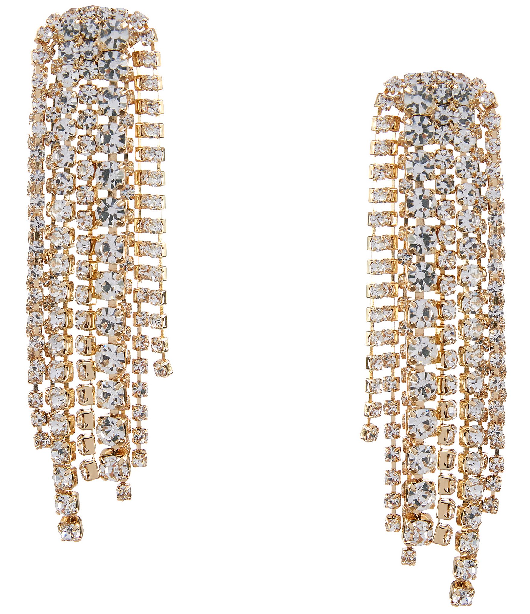 Anna & Ava Crystal Rhinestone Multi Chain Chandelier Earrings