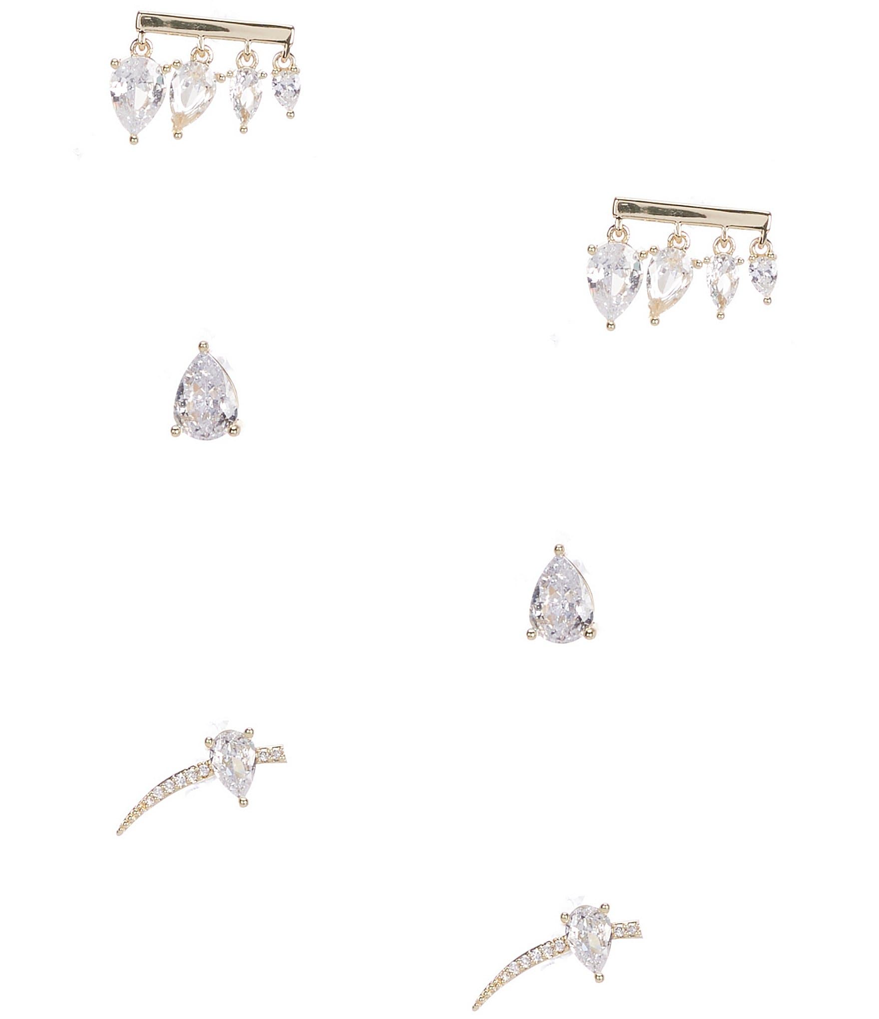 Anna & Ava Cubic Zirconia Stone Waterproof Stud Earring Set