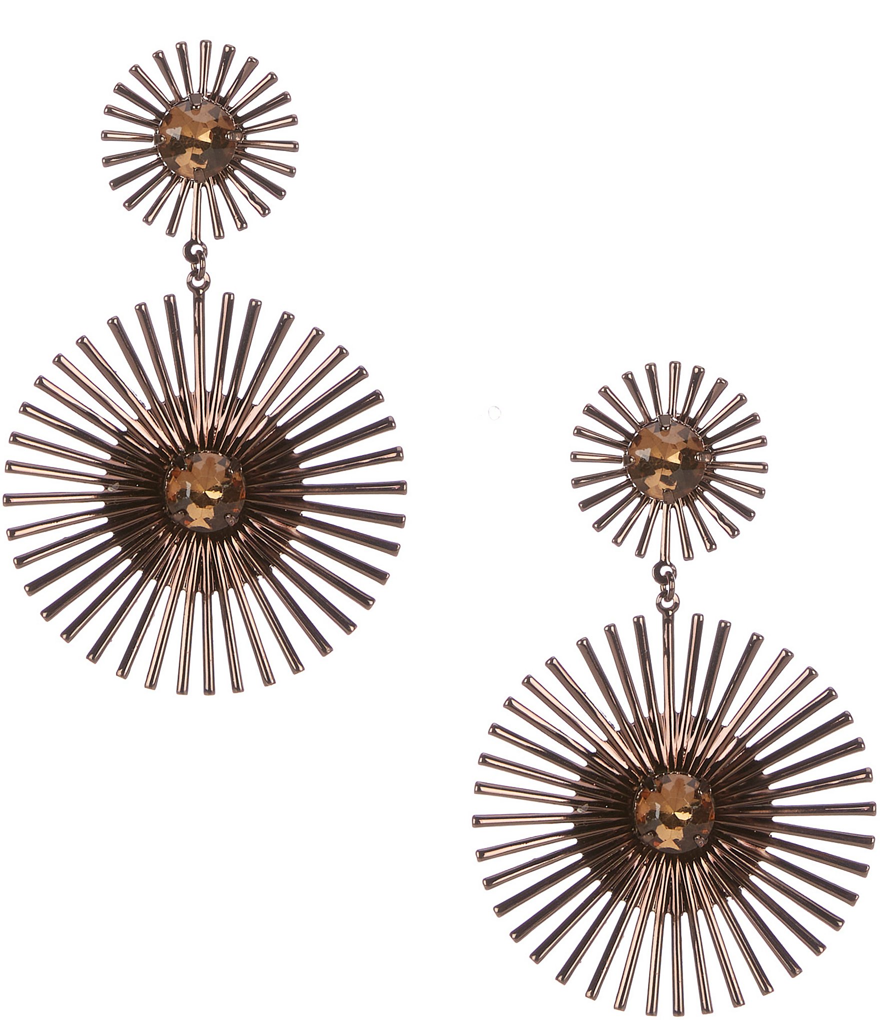 Anna & Ava Double Burst Statement Drop Earrings