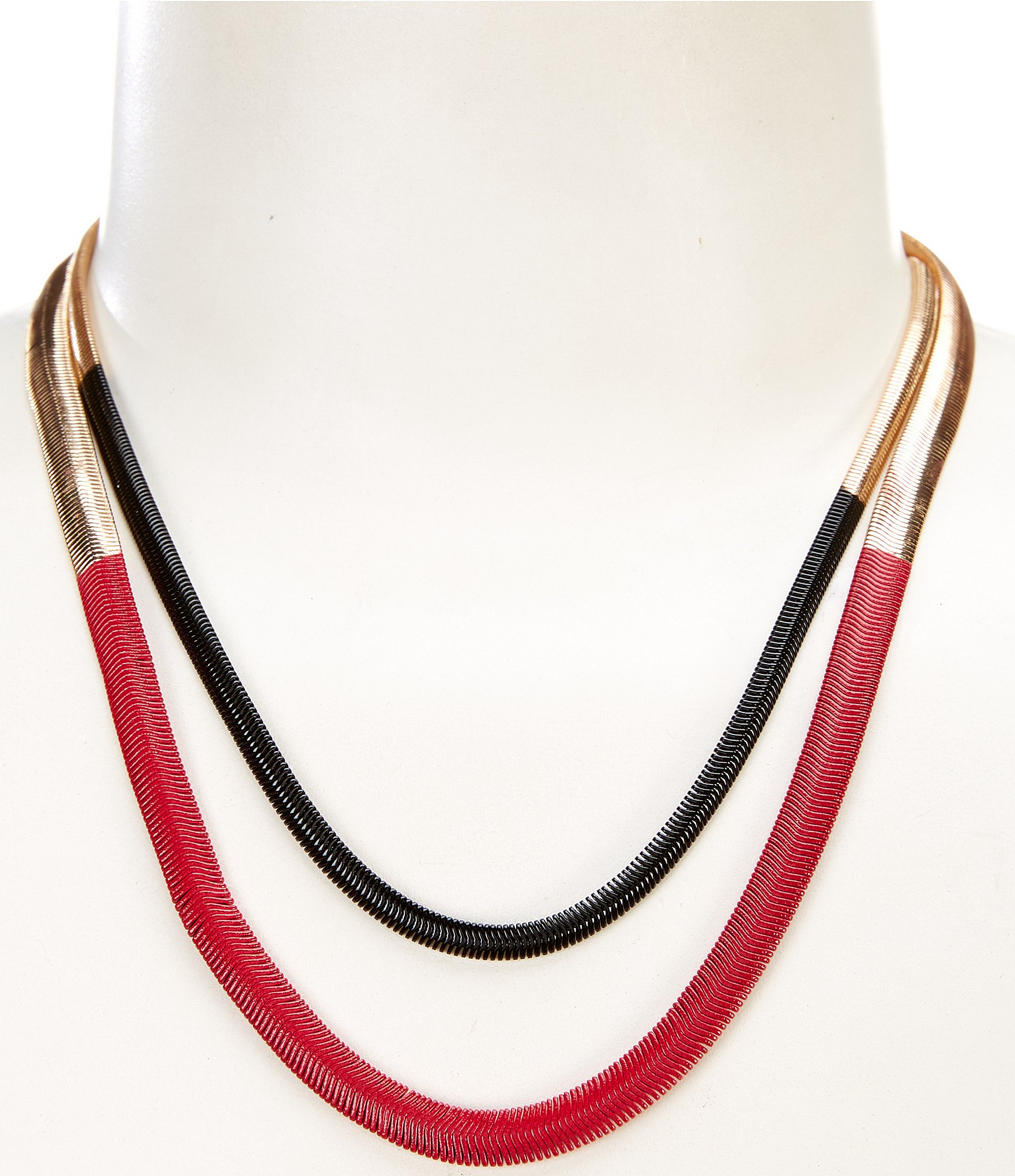 Anna & Ava Double Layer Snake Chain Necklace