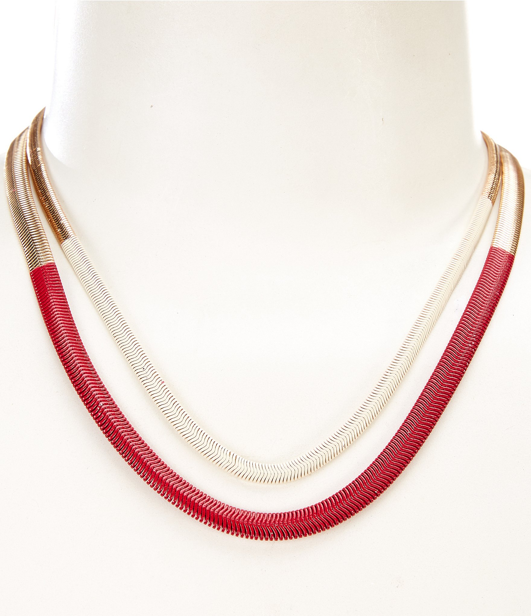 Anna & Ava Double Layer Snake Chain Necklace