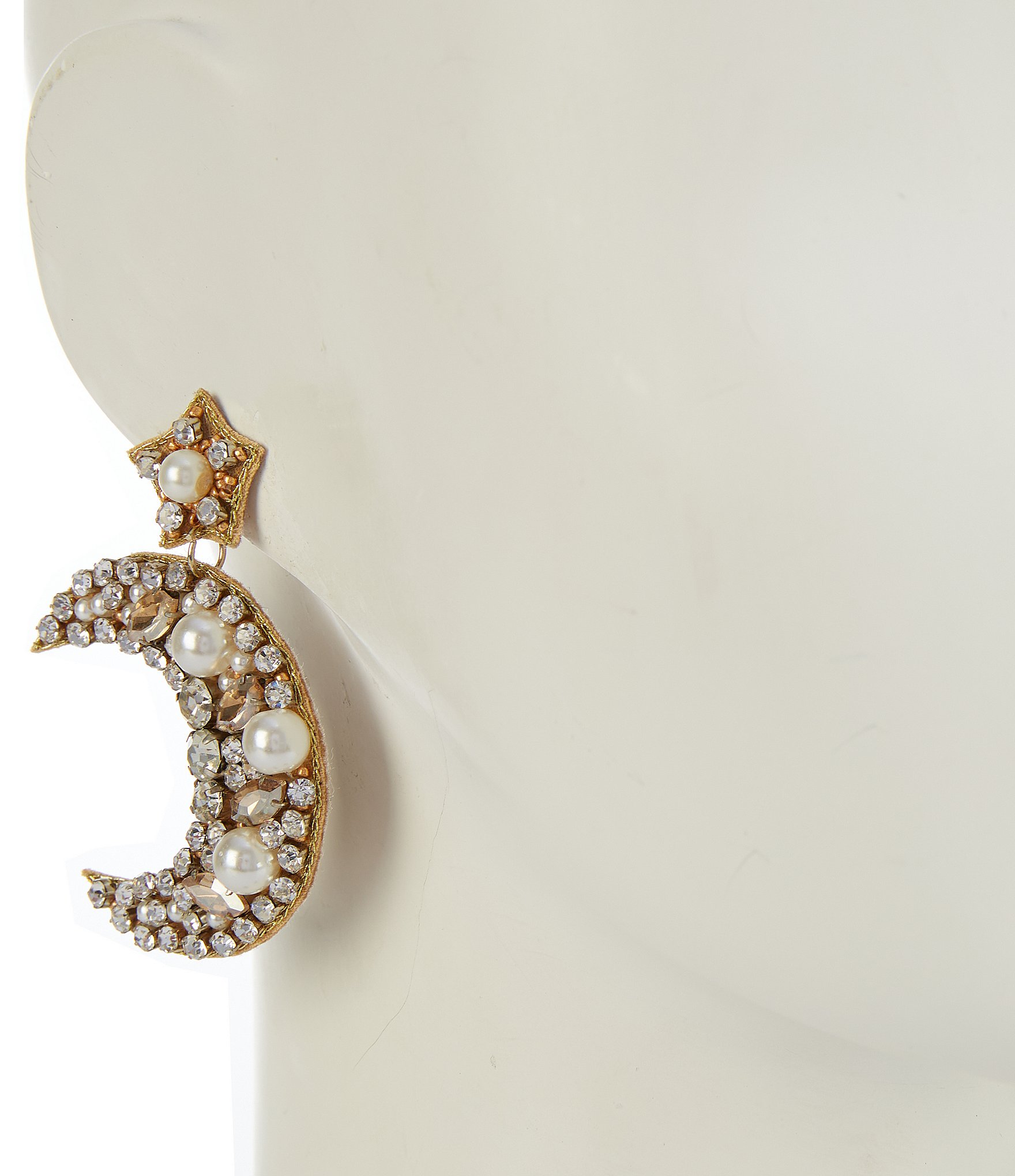 Anna & Ava Embellished Moon Drop Earrings
