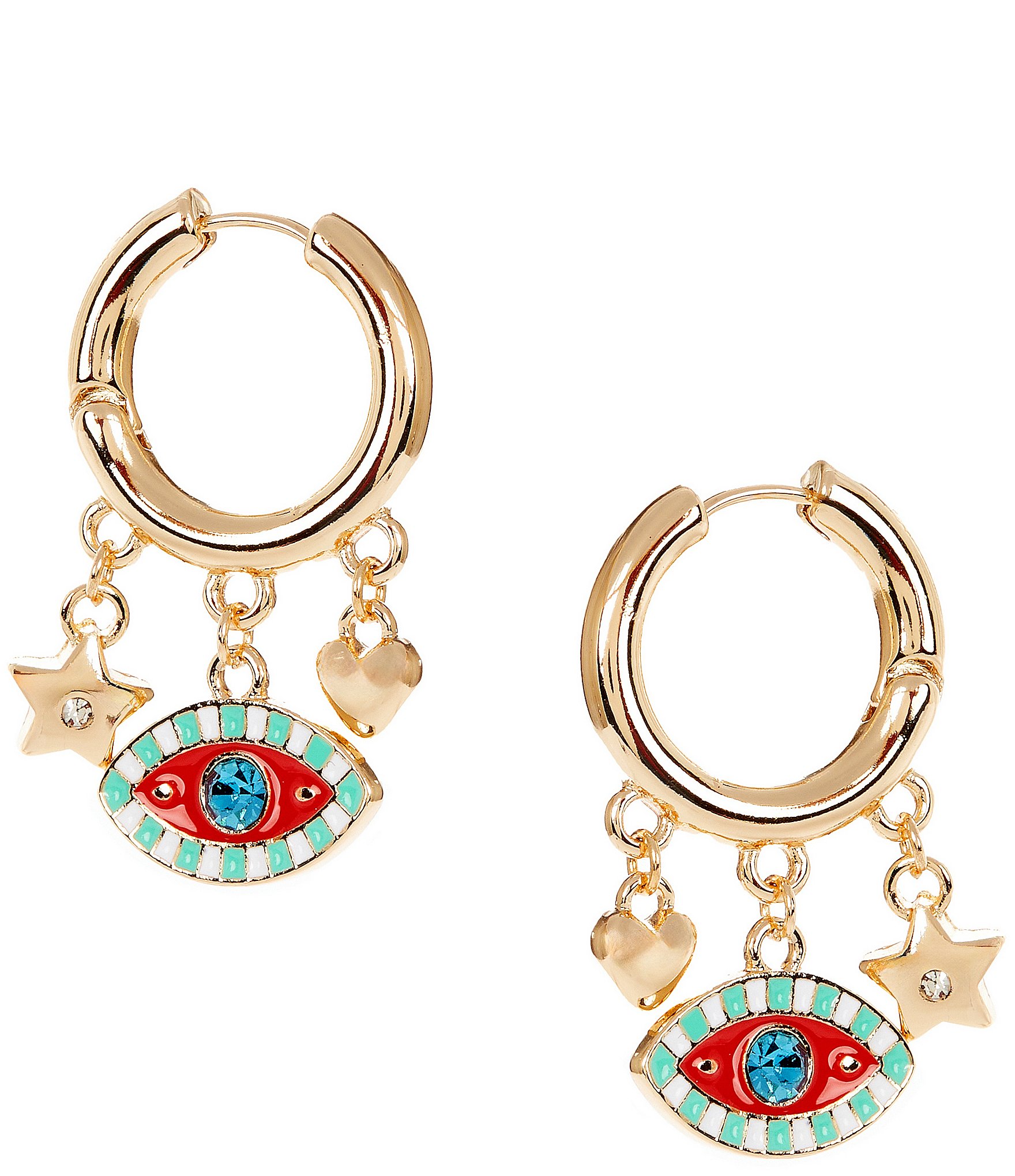 Anna & Ava Evil Eye Huggie Hoop Earrings