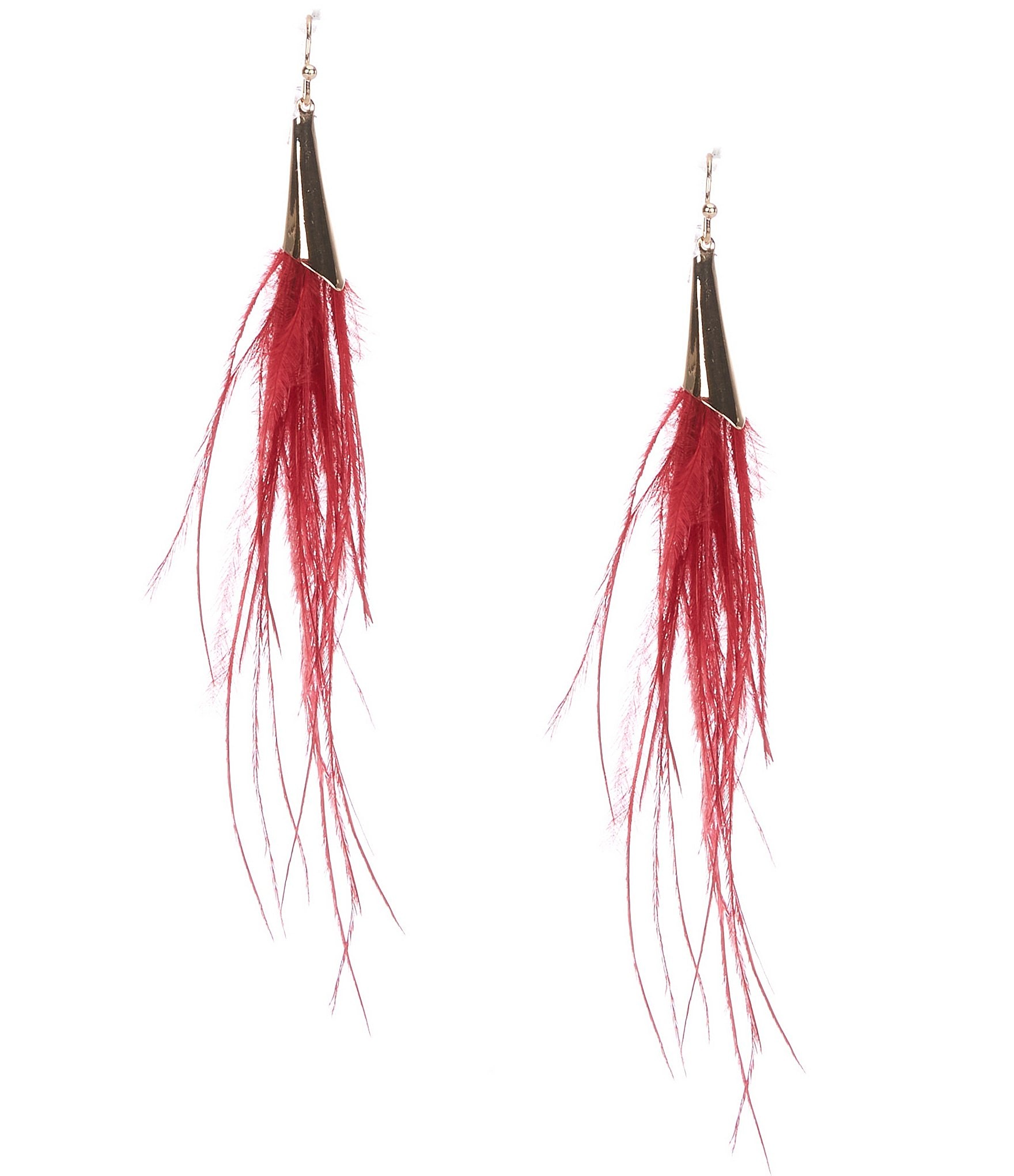 Anna & Ava Feather Drop Statement Earrings