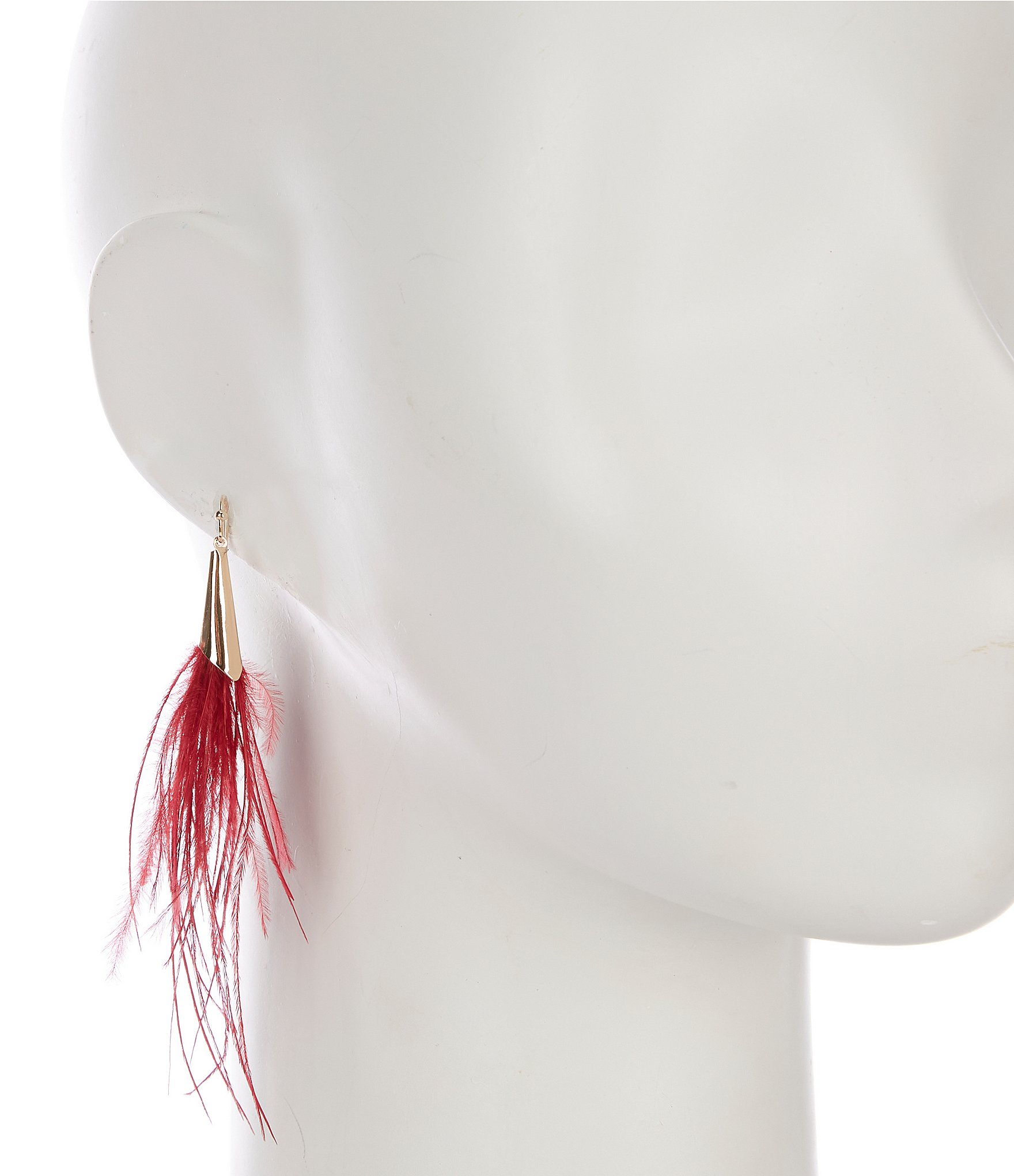 Anna & Ava Feather Drop Statement Earrings