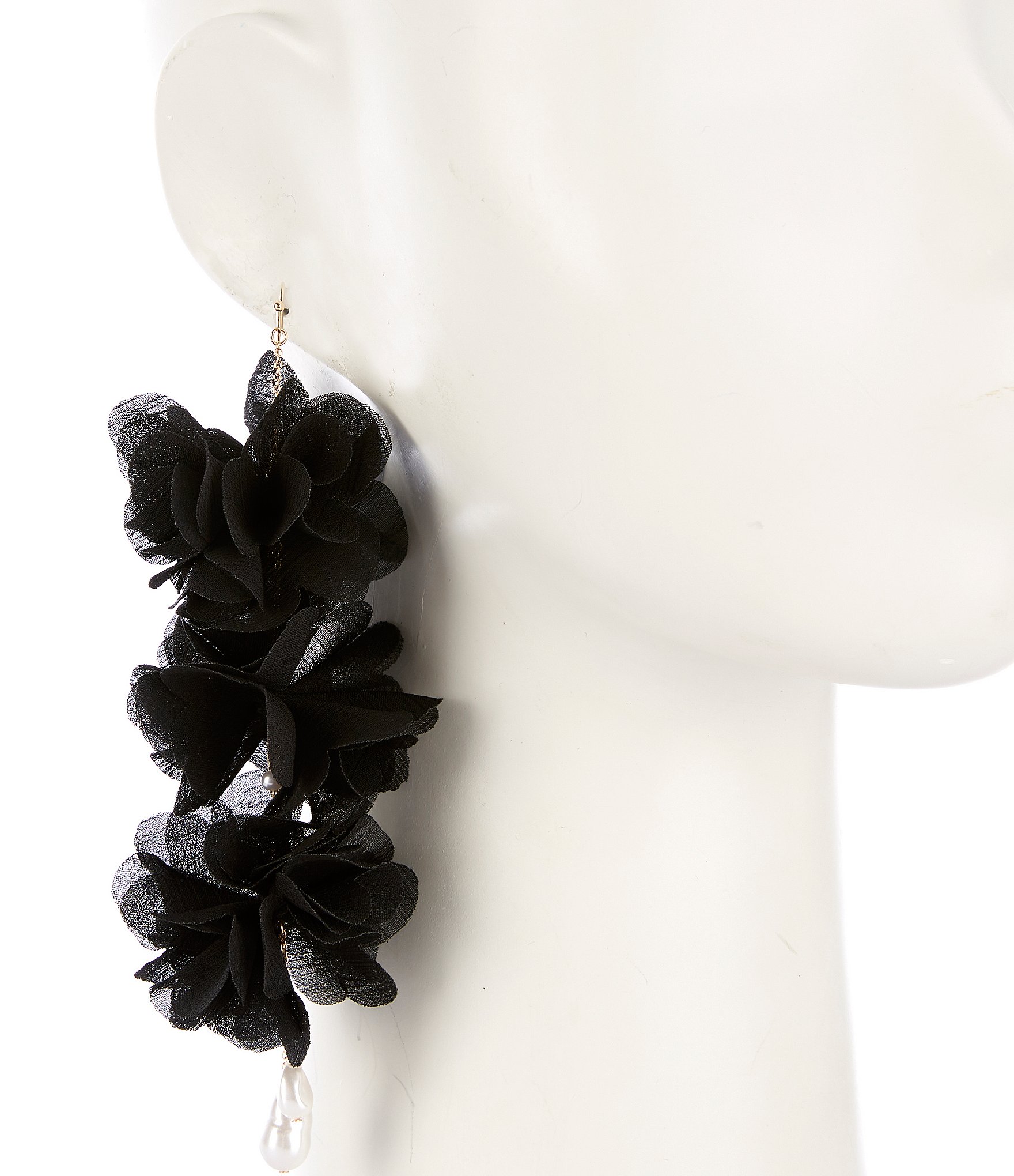 Anna & Ava Flower Pearl Drop Statement Earrings