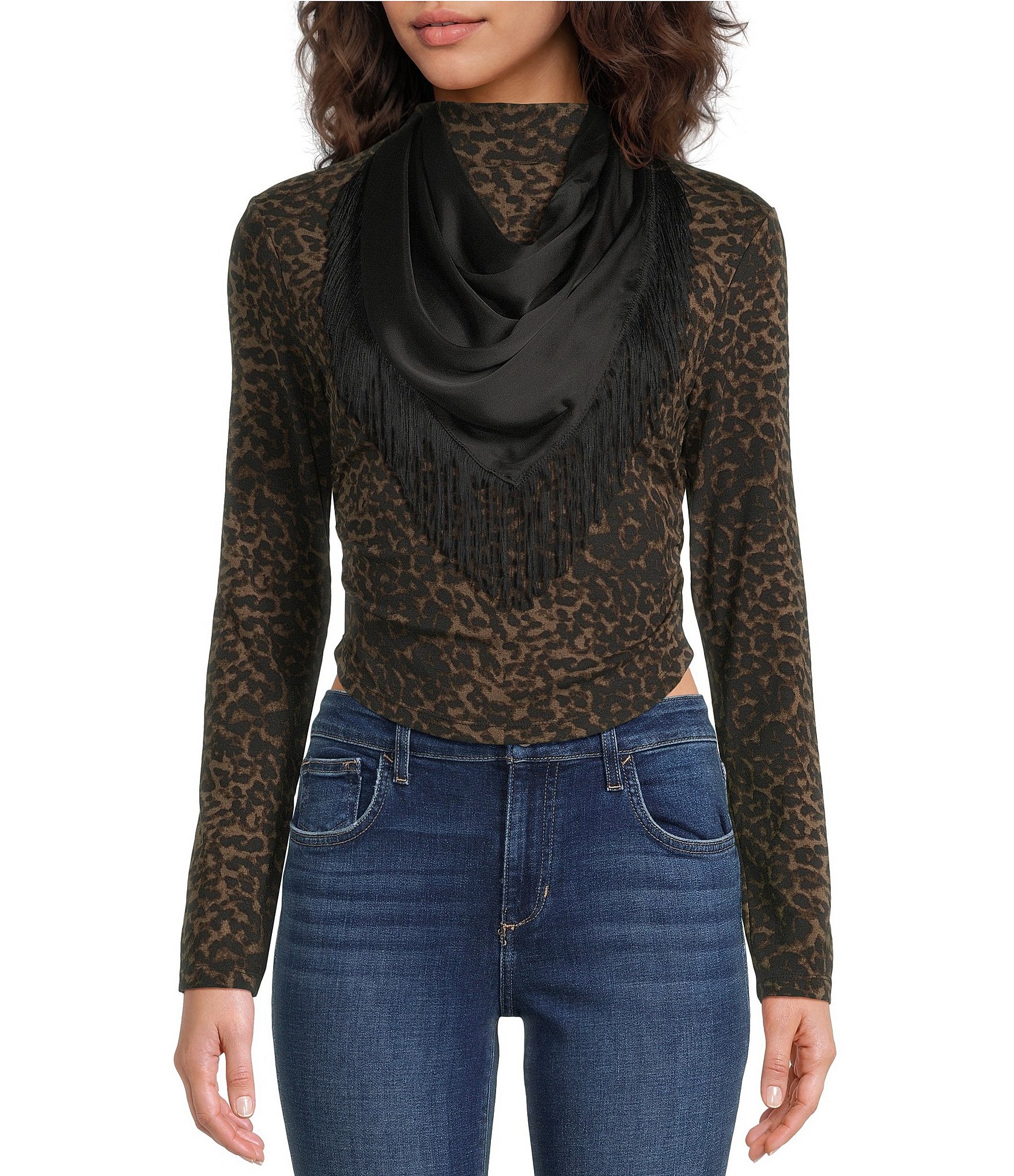 Anna & Ava Fringe Triangle Scarf