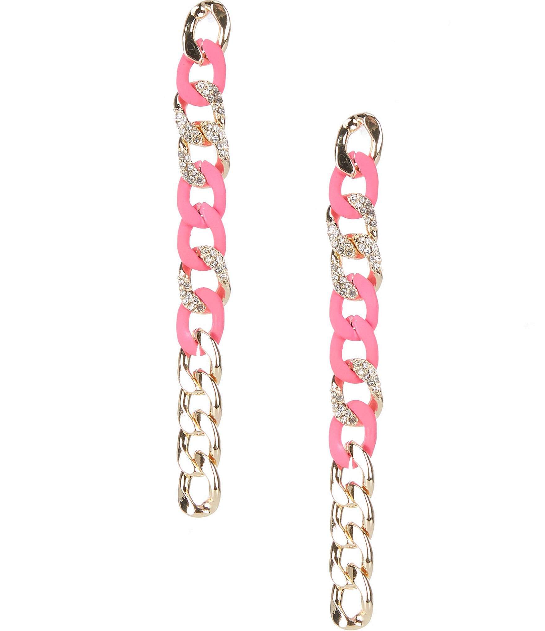 Anna & Ava Gold and Pink Chain Drop Earrings | Dillard's