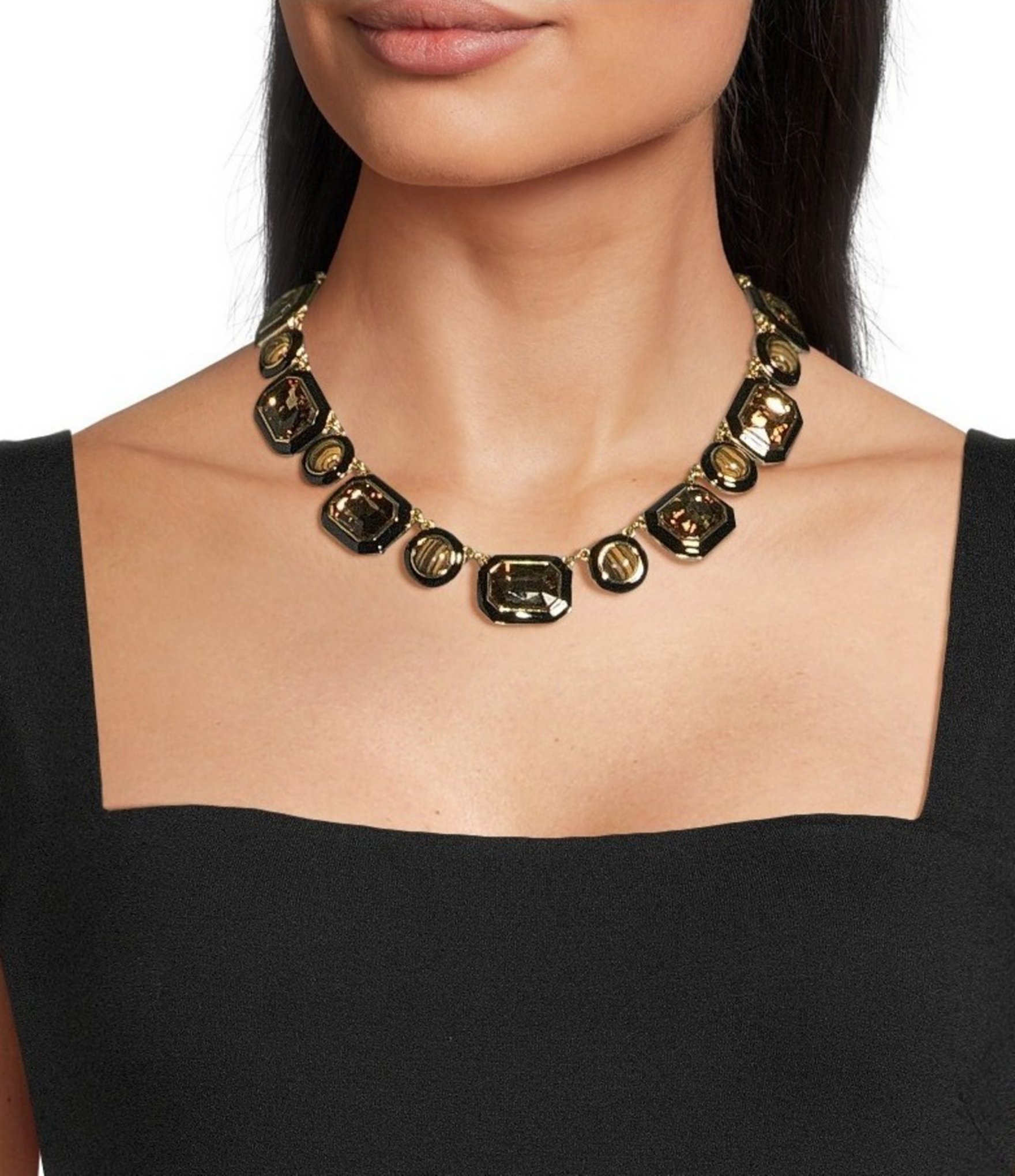 Anna & Ava Inset Stone Statement Collar Necklace