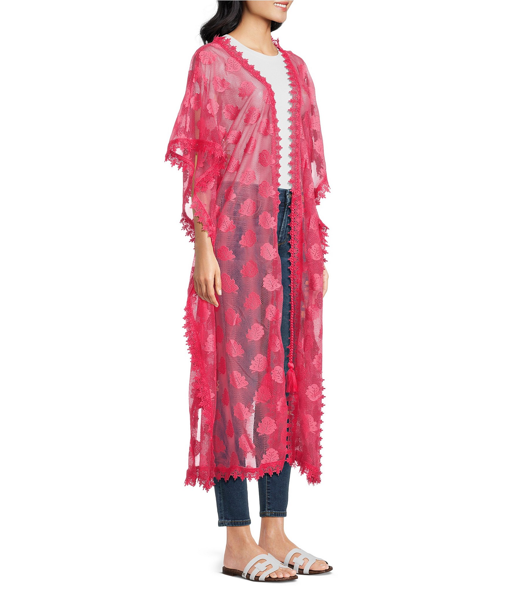 Anna & Ava Mesh Leave Poncho