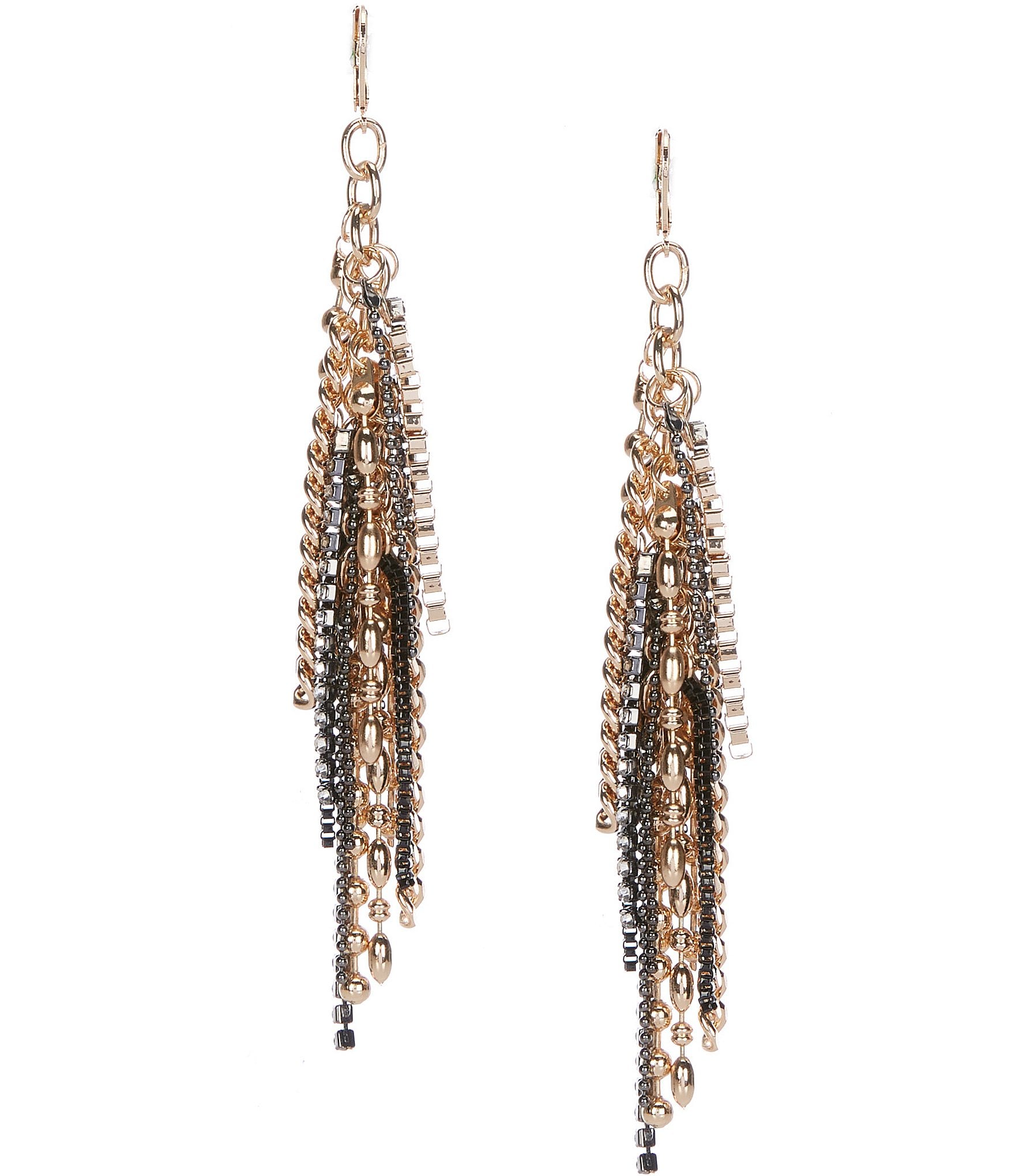 Anna & Ava Mixed Chain Tassel Drop Earrings | Dillard's