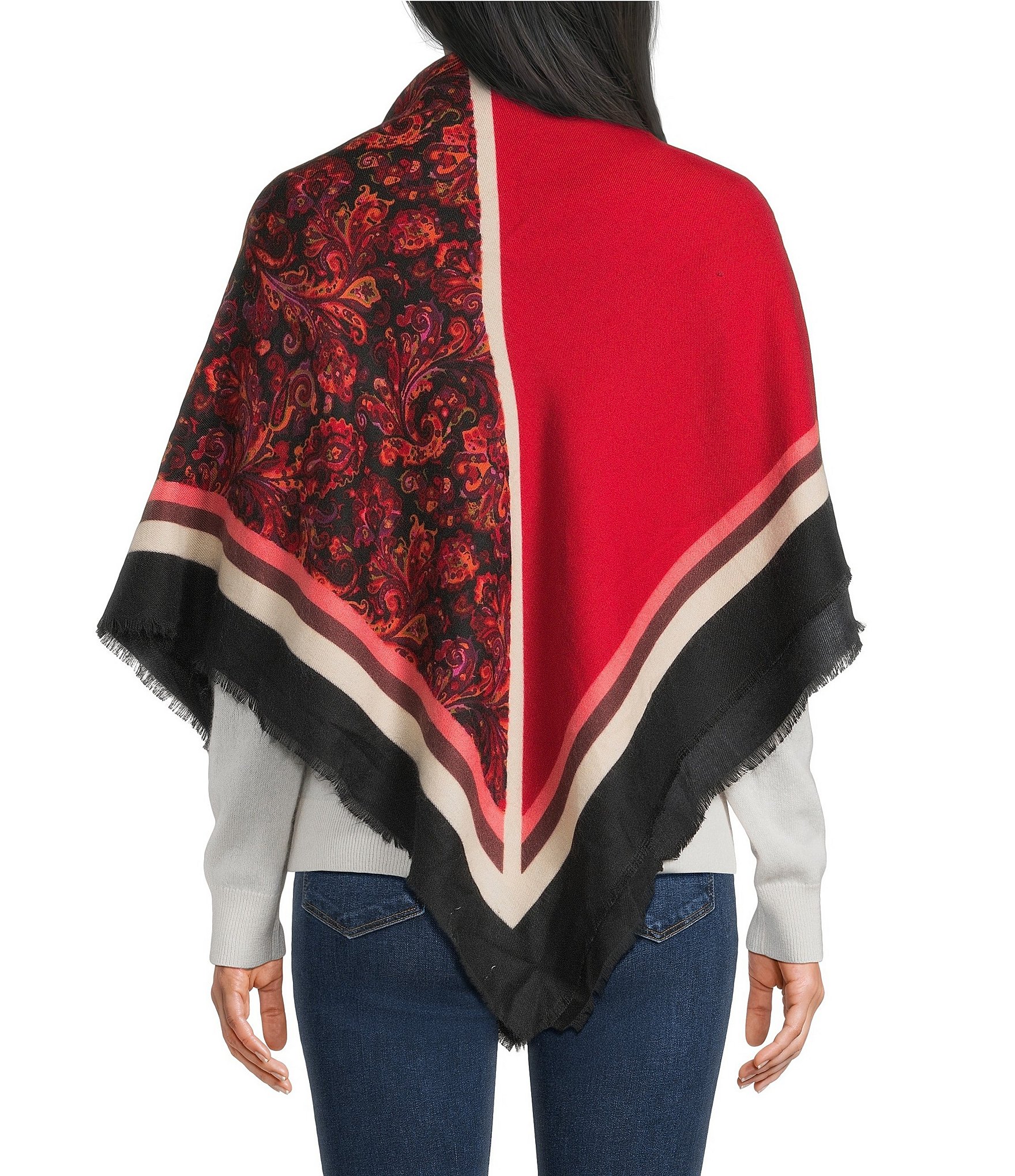Anna & Ava Mixed Pattern Scarf Wrap