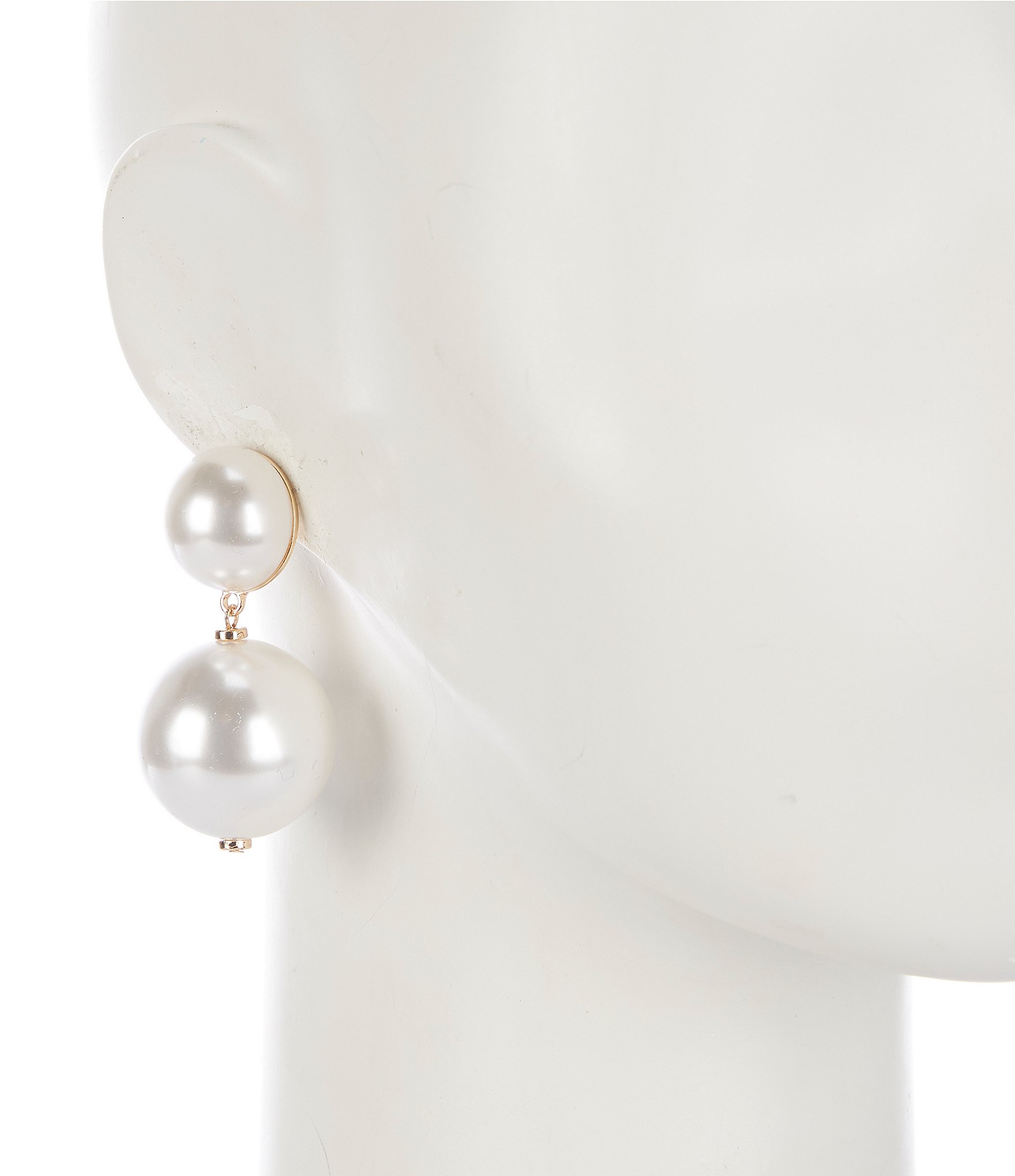 Anna & Ava Oversized Double Pearls Drop Earrings