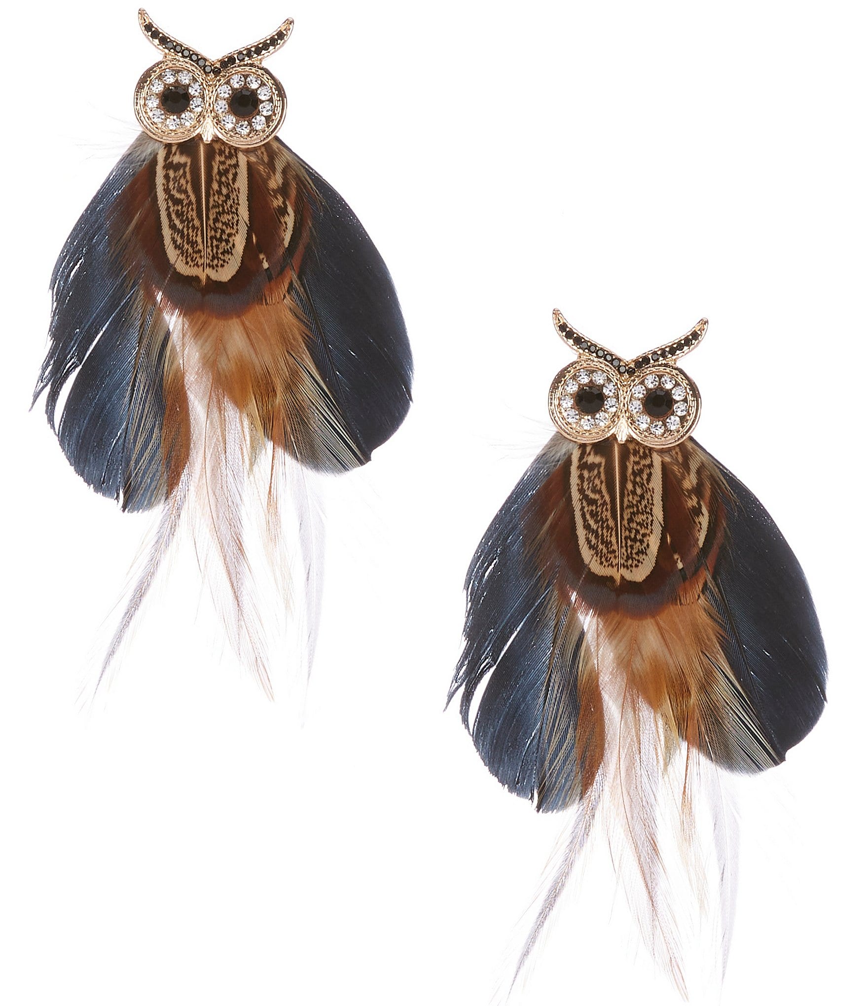 Anna & Ava Owl Statement Drop Earrings