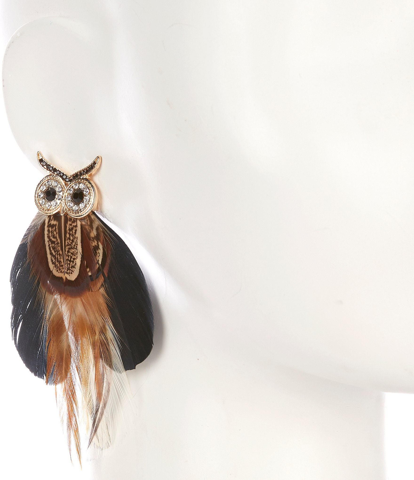 Anna & Ava Owl Statement Drop Earrings