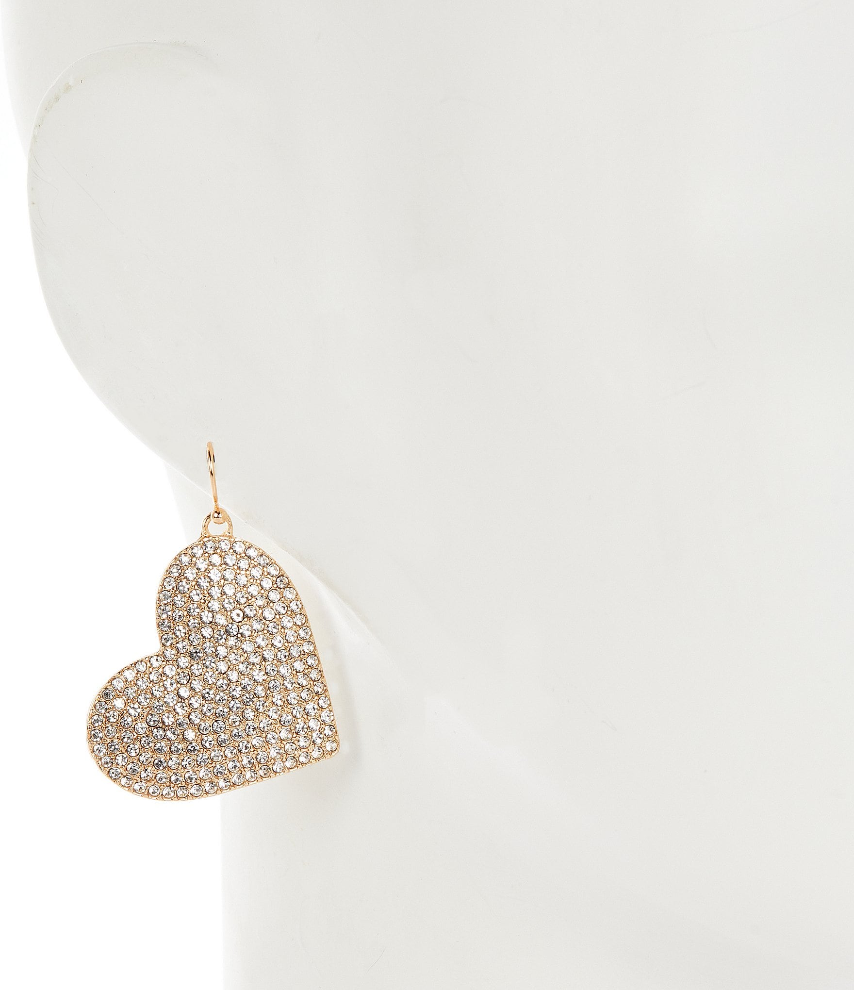 Anna & Ava Pave Heart Statement Drop Earrings
