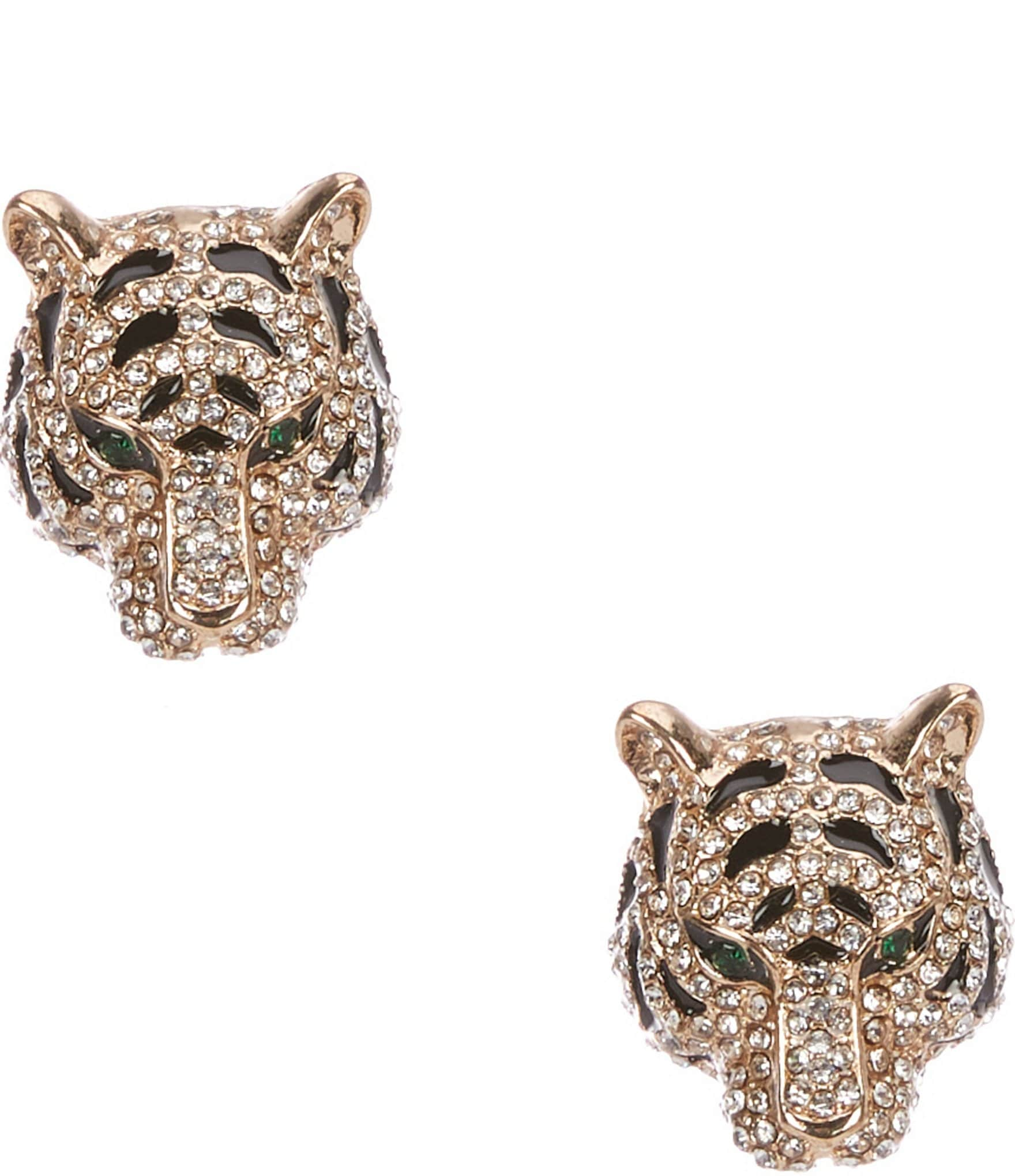 Anna & Ava Pave Rhinestone Tiger Stud Earrings