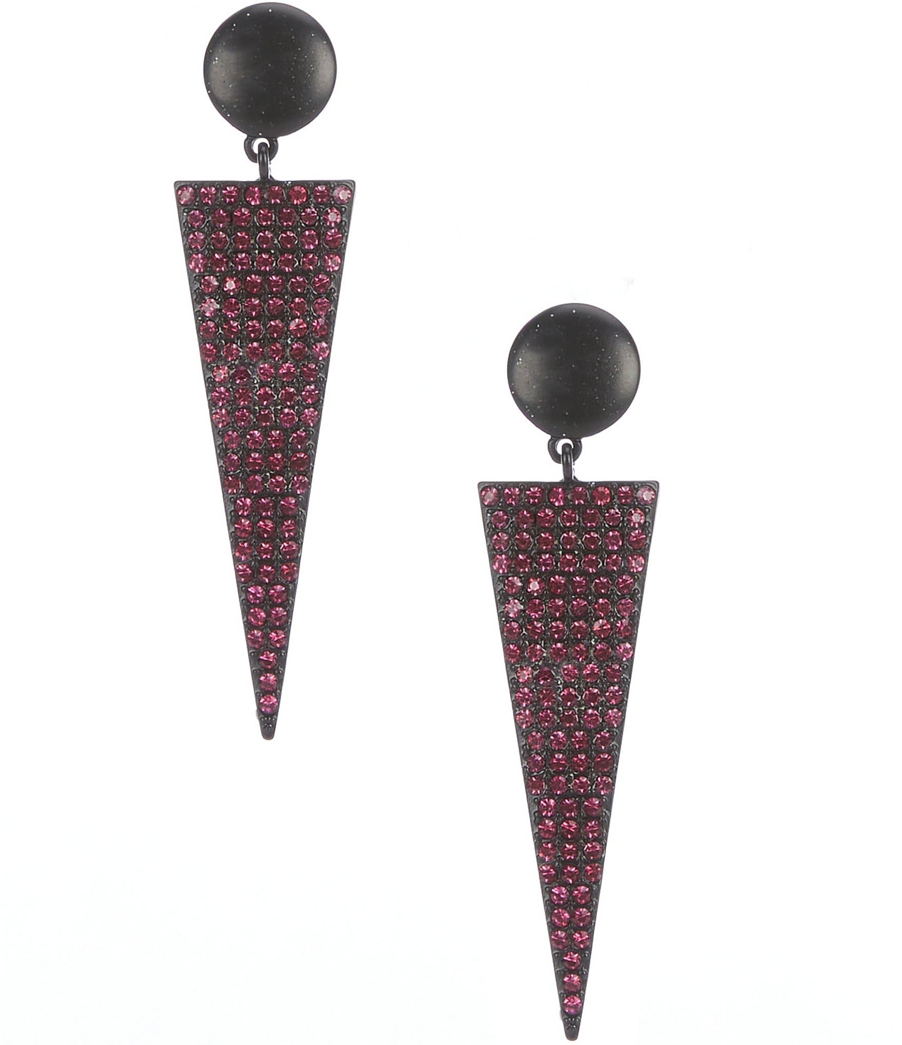 Anna & Ava Pave Triangle Drop Earrings