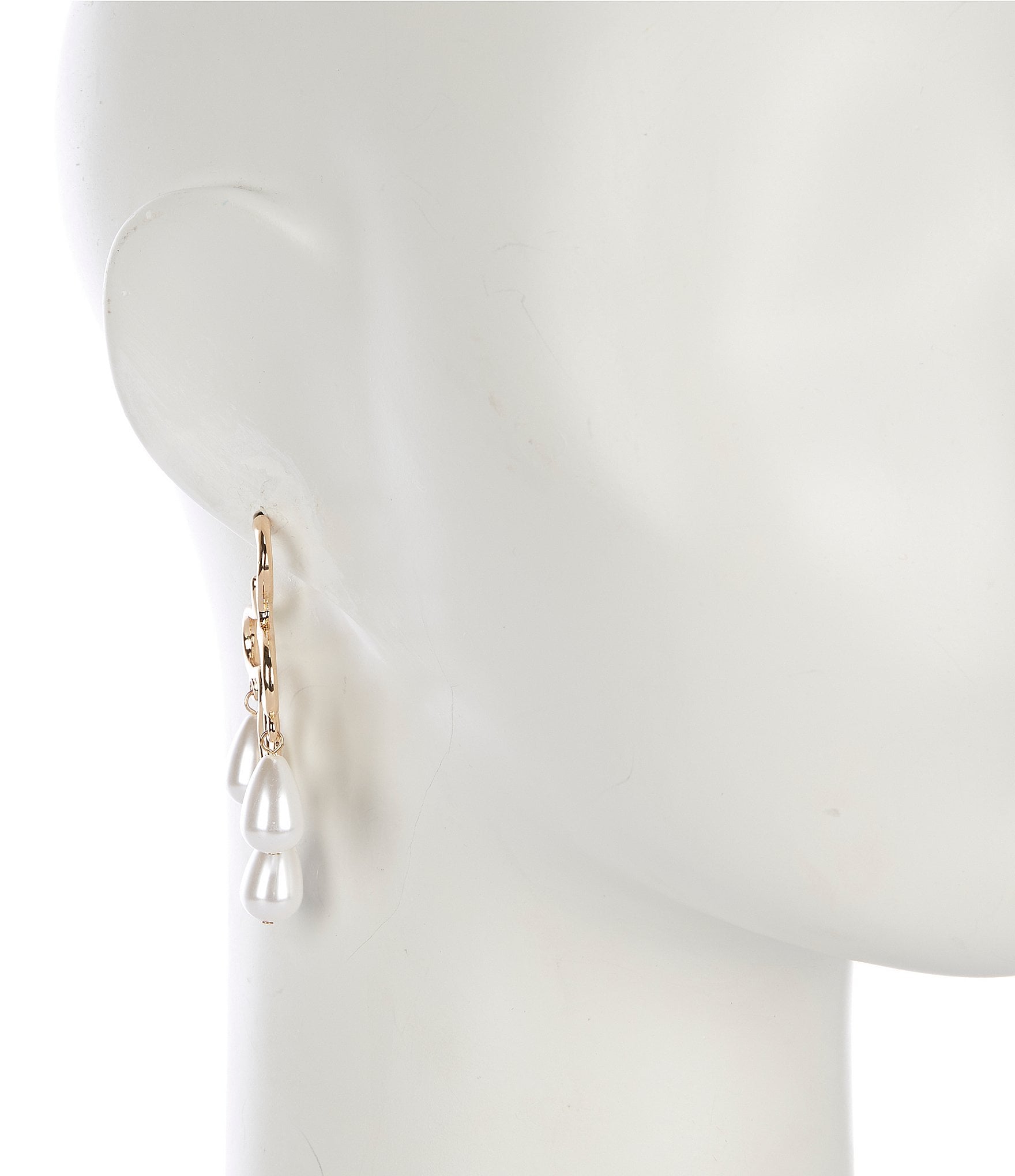 Anna & Ava Pearl Drops Loopy Hoop Earrings