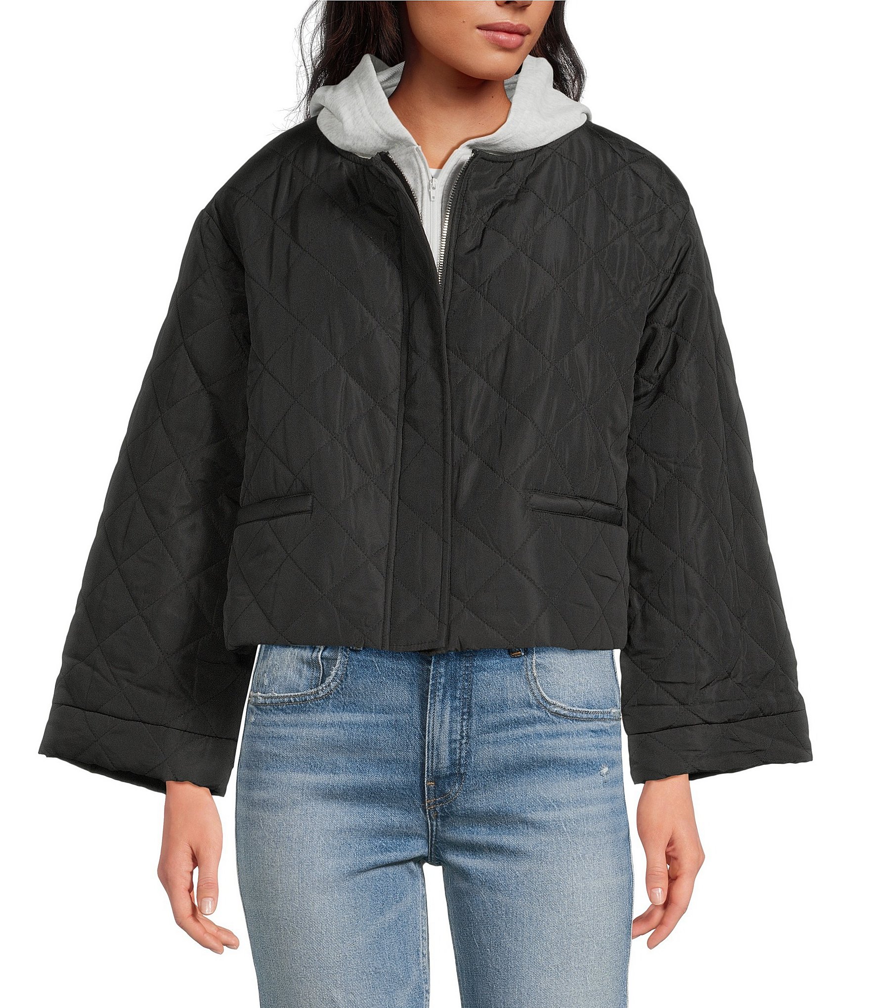 Anna & Ava Quilted Jacket with Removable Hoodie Dickey