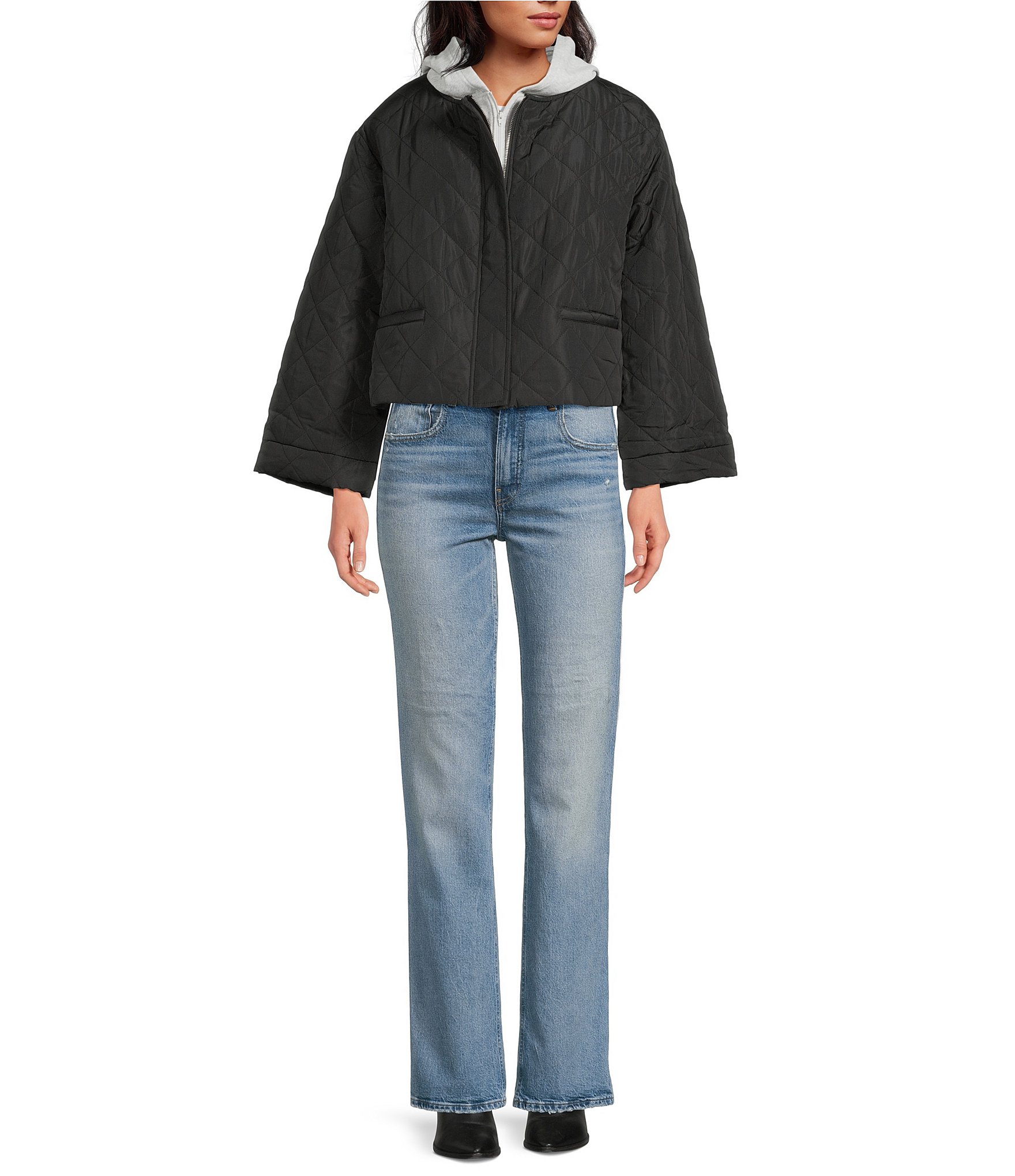 Anna & Ava Quilted Jacket with Removable Hoodie Dickey